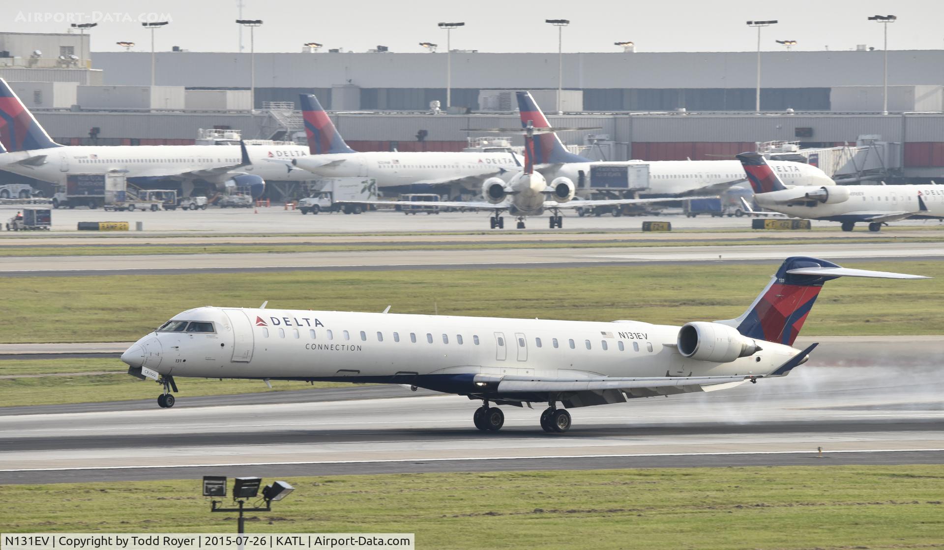 N131EV, 2008 Bombardier CRJ-900ER (CL-600-2D24) C/N 15217, Arriving at Atlanta