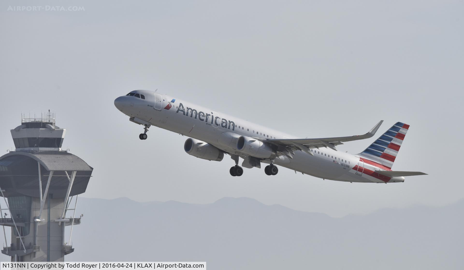 N131NN, 2014 Airbus A321-231 C/N 6472, Departing LAX