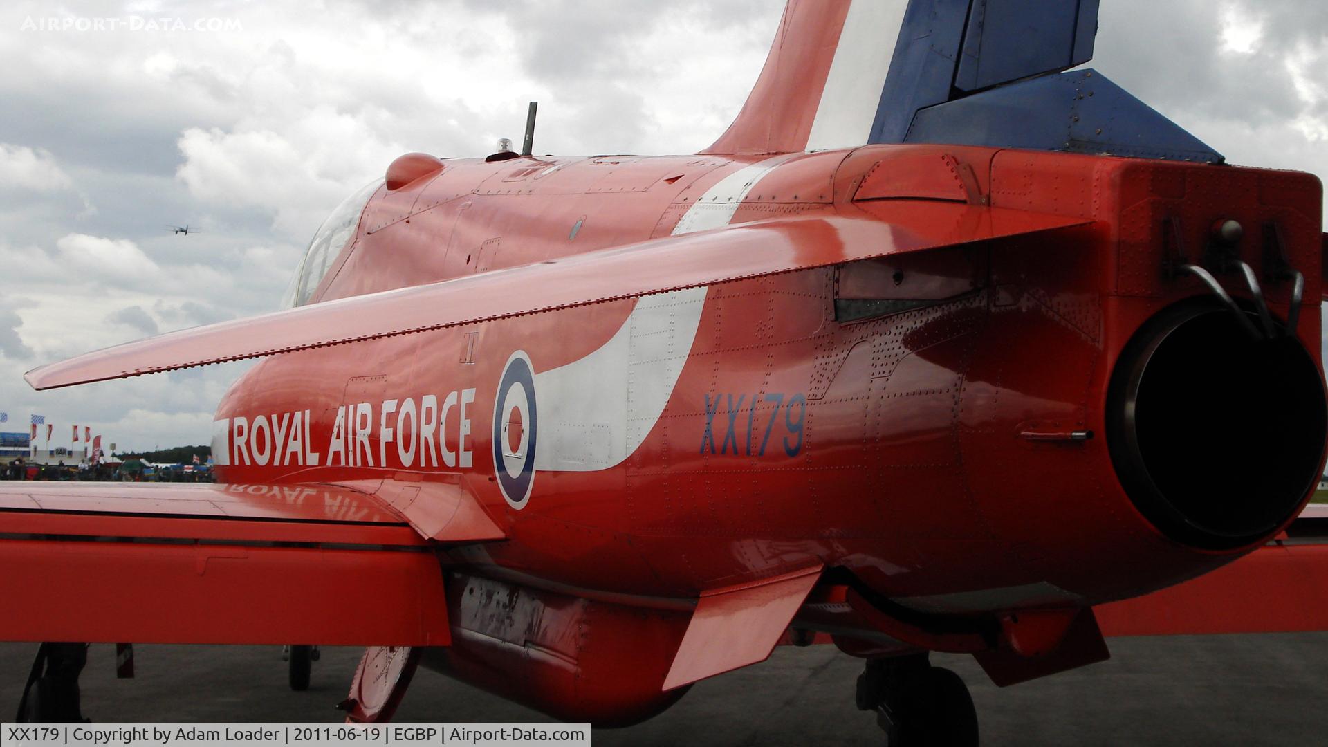XX179, 1977 Hawker Siddeley Hawk T.1W C/N 026/312026, This aircraft was lost whilst operating as Red 4 near Bournemouth in 2012