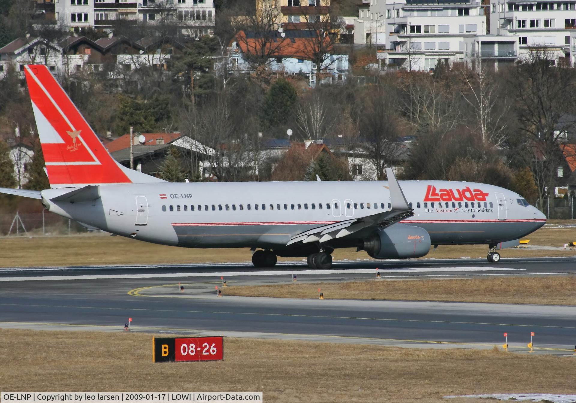 OE-LNP, 2002 Boeing 737-8Z9 C/N 30420, Innsbruck 17.1.2009