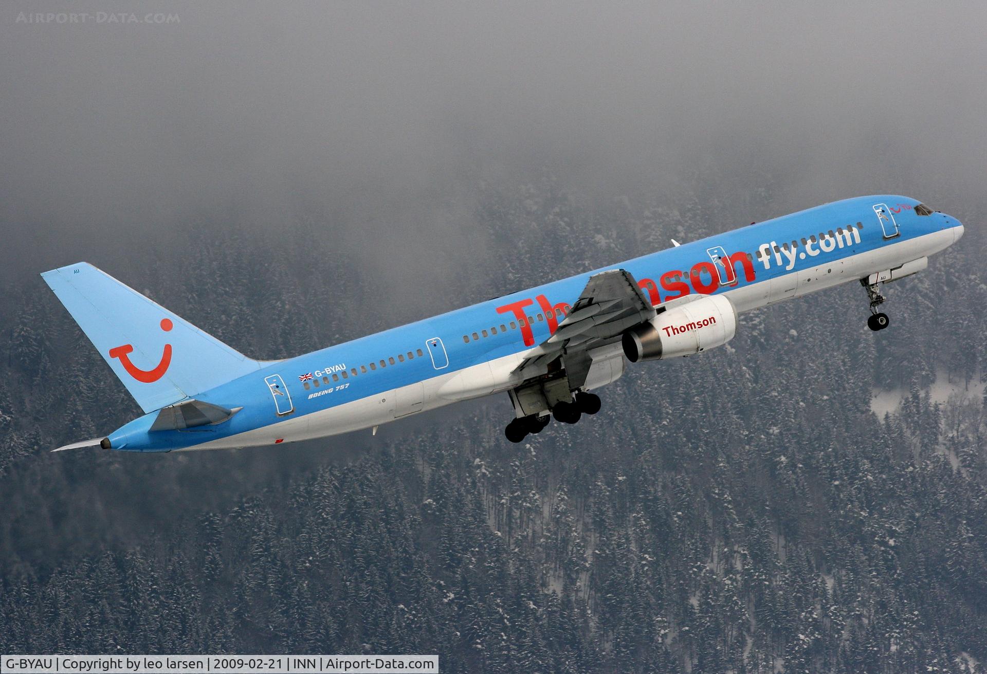 G-BYAU, 1994 Boeing 757-204 C/N 27220, Innsbruck 21.2.2009