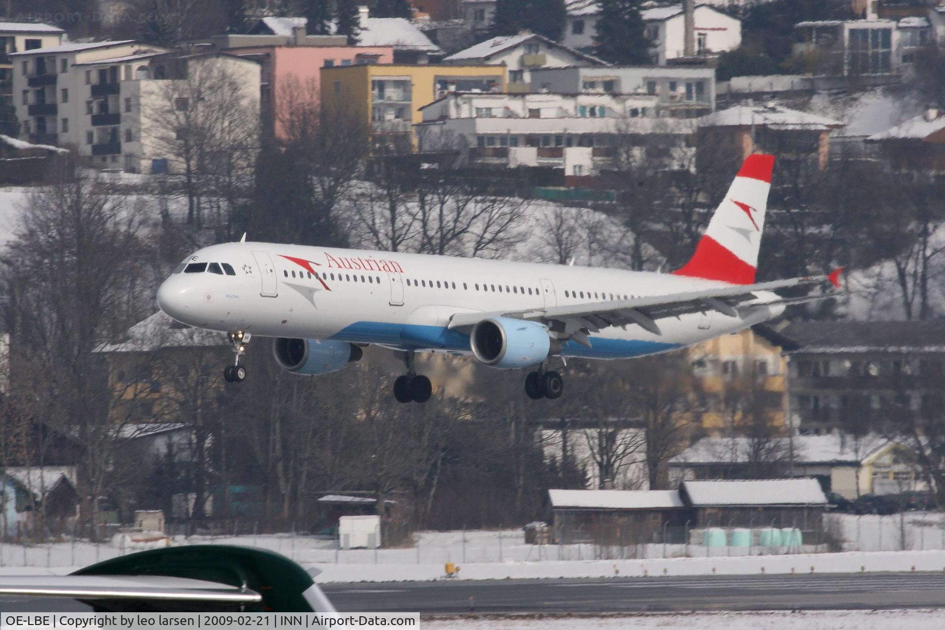 OE-LBE, 1998 Airbus A321-211 C/N 935, Innsbruck 21.2.2009