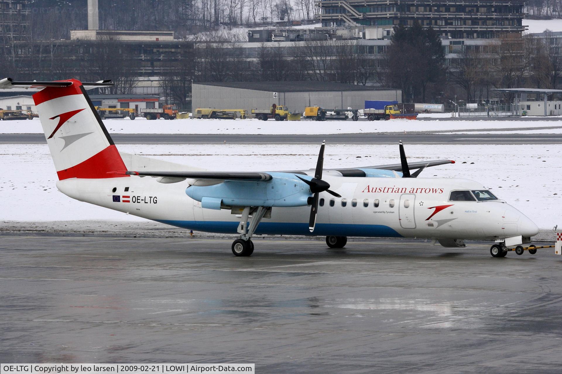 OE-LTG, 1997 De Havilland Canada DHC-8-314Q Dash 8 C/N 438, Innsbruck 21.2.2009