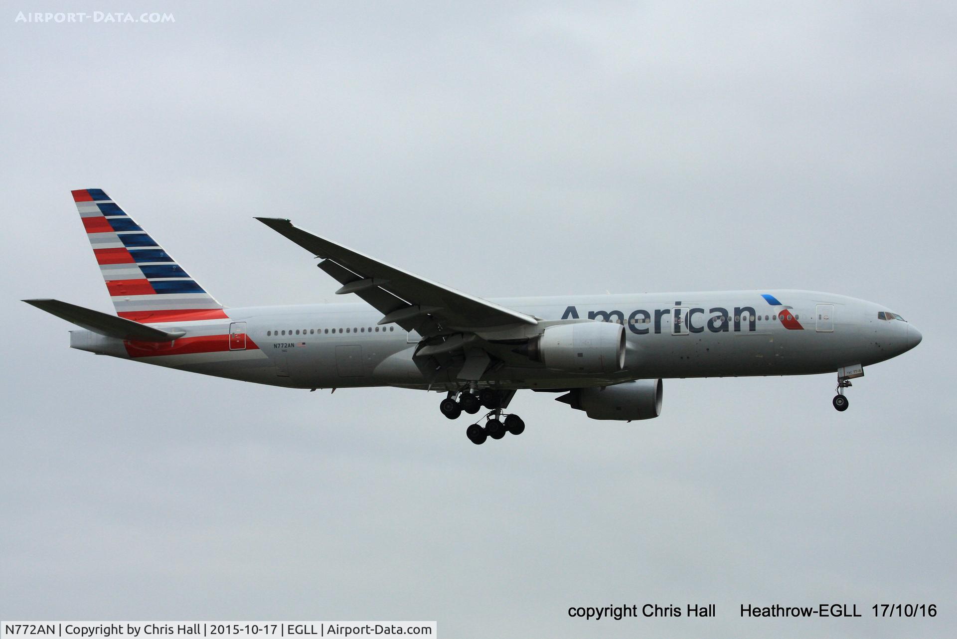 N772AN, 1999 Boeing 777-223 C/N 29580, American Airlines