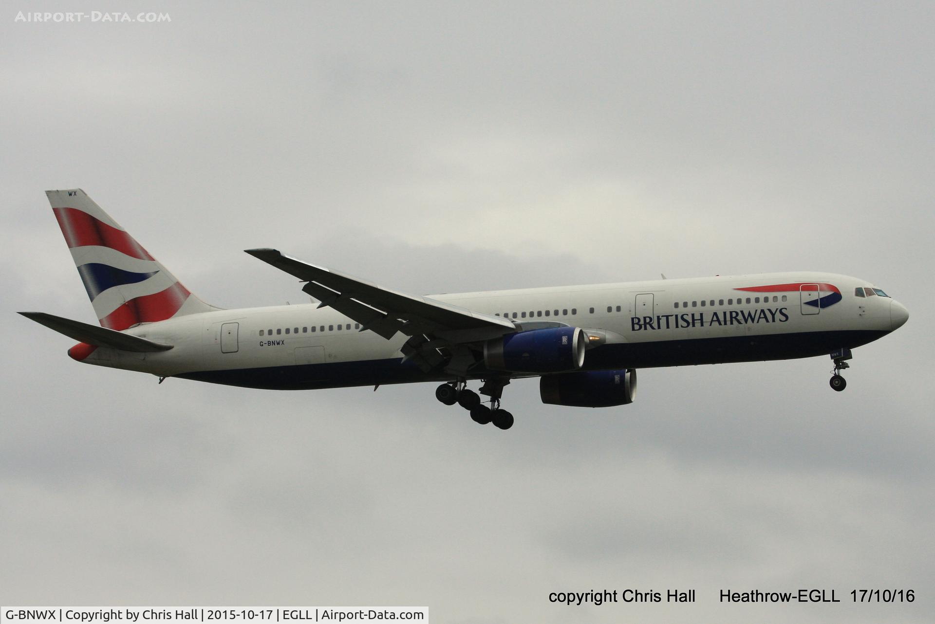 G-BNWX, 1994 Boeing 767-336 C/N 25832, British Airways