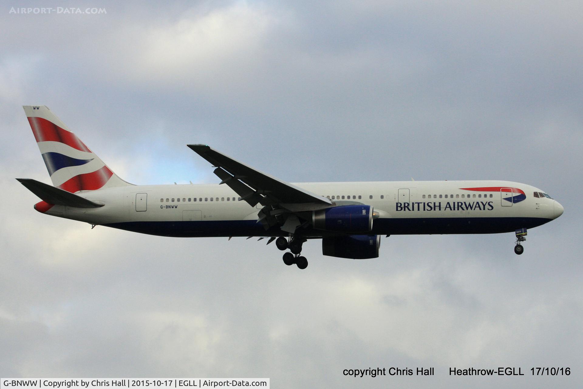 G-BNWW, 1993 Boeing 767-336/ER C/N 25831, British Airways