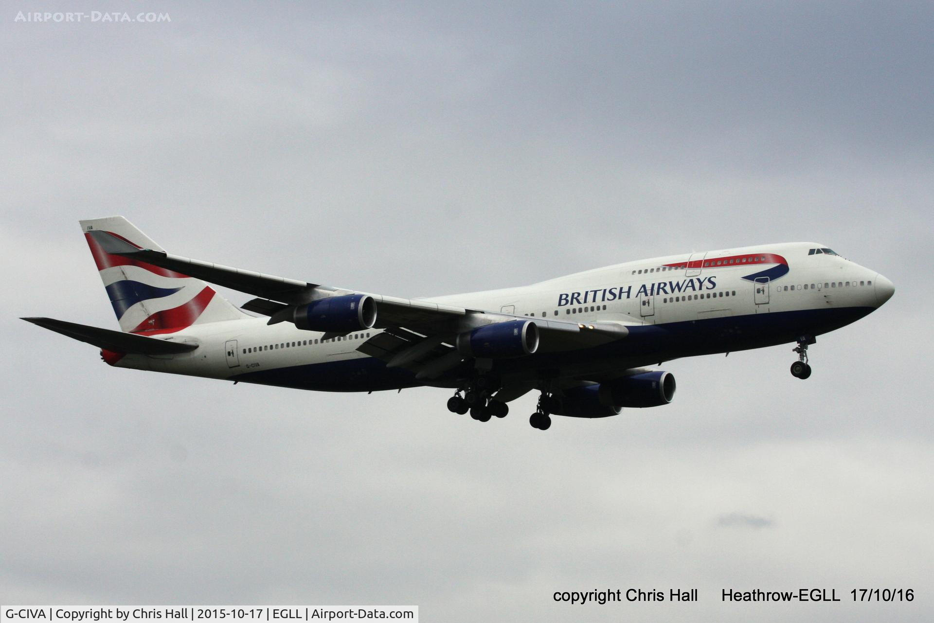 G-CIVA, 1993 Boeing 747-436 C/N 27092, British Airways