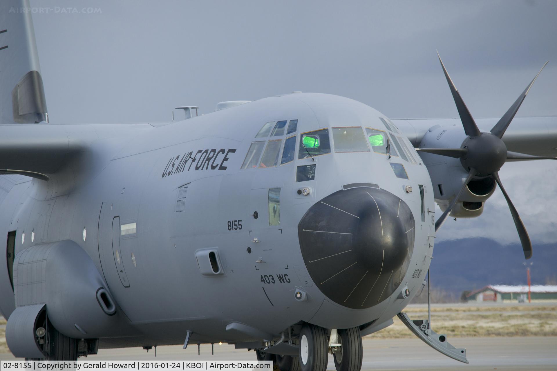 02-8155, 2002 Lockheed Martin C-130J-30 Super Hercules C/N 382-5546, Parked on south GA ramp.  403rd Wing, AFRC, Keesler AFB.