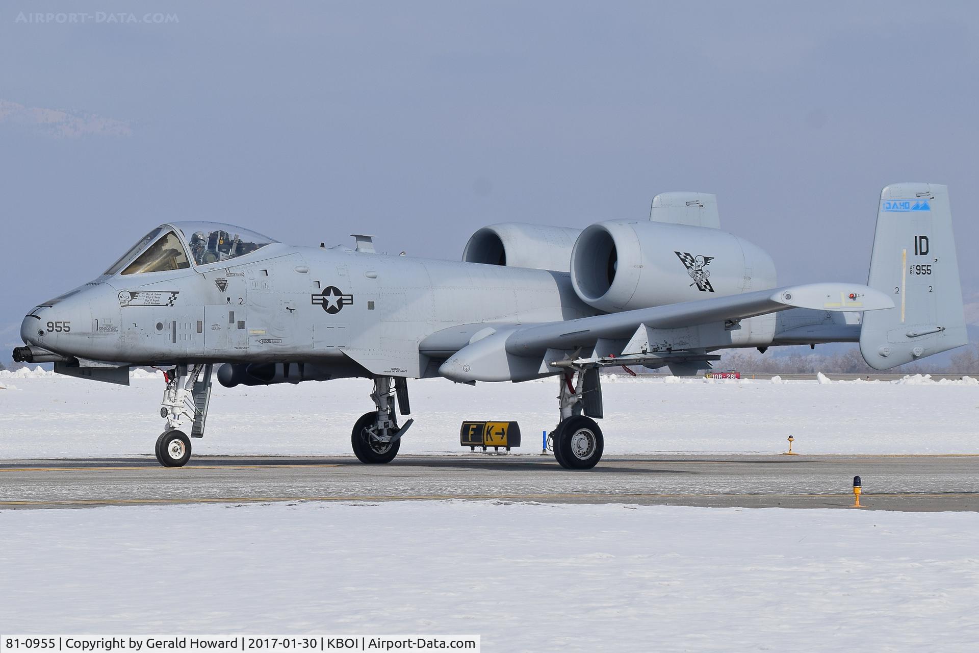 81-0955, 1981 Fairchild Republic A-10C Thunderbolt II C/N A10-0650, Taxi on Foxtrot. 190th Fighter Sq., Idaho ANG.