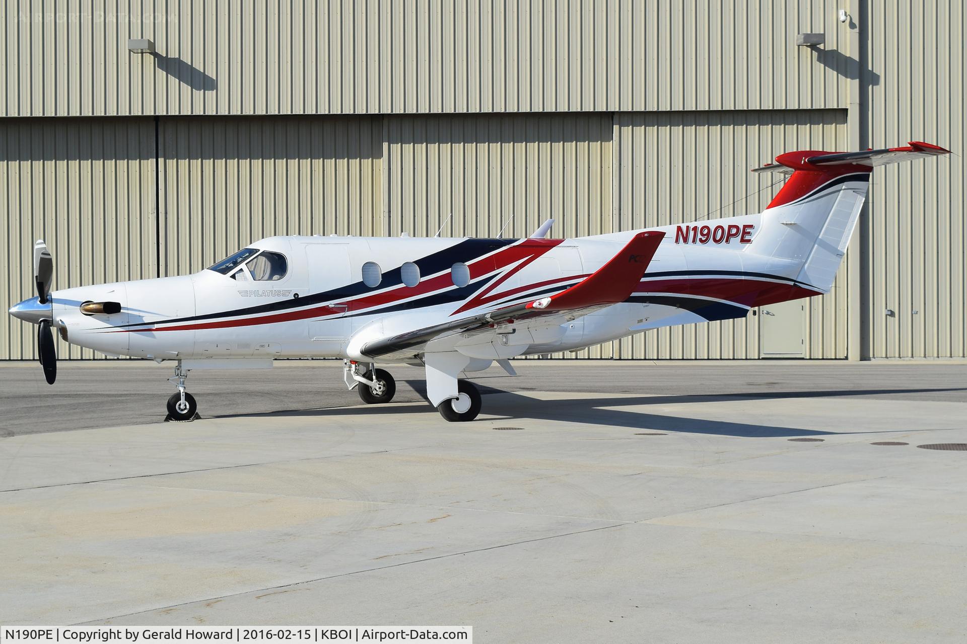 N190PE, 1997 Pilatus PC-12/45 C/N 190, Parked on south GA ramp.