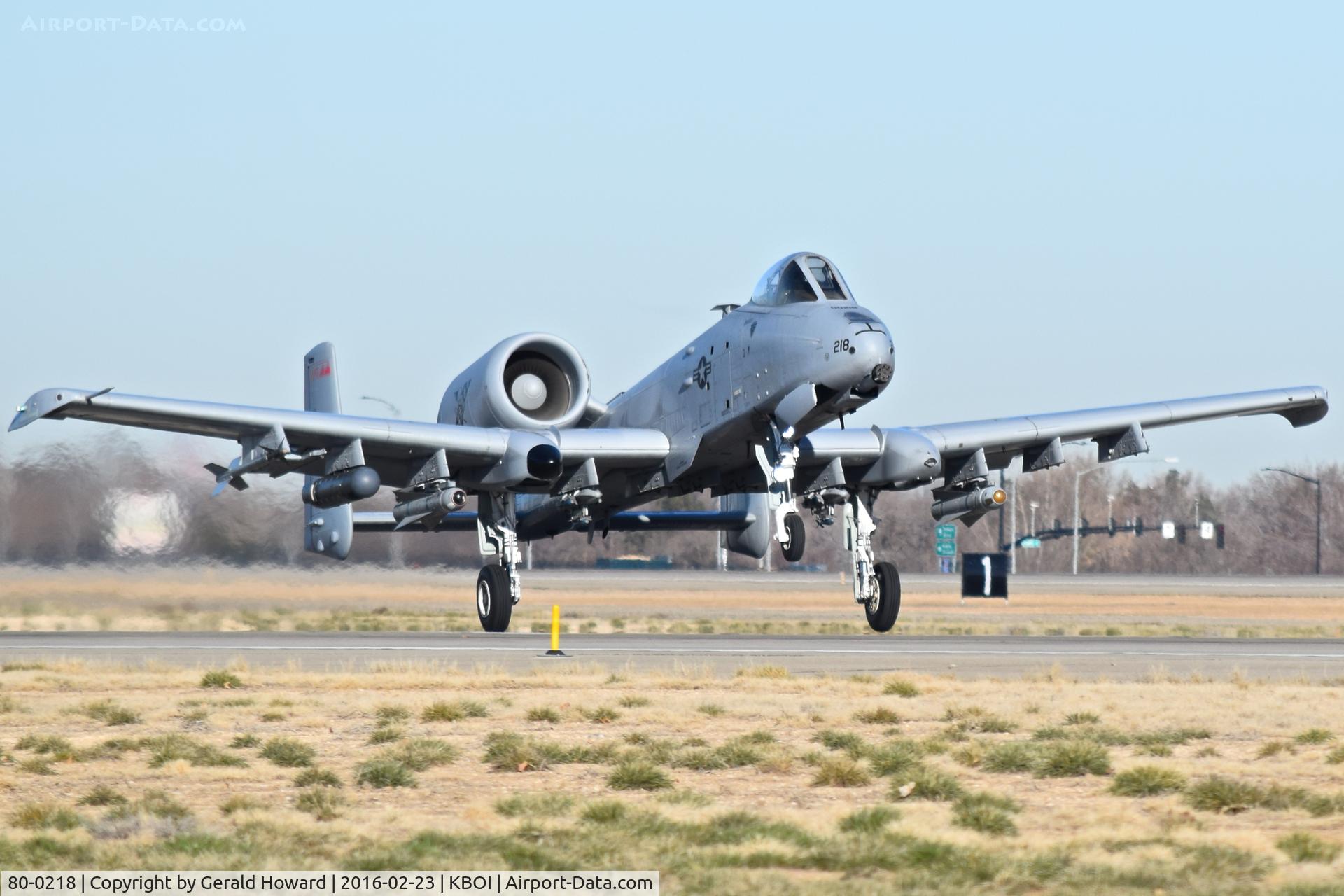 80-0218, 1980 Fairchild Republic A-10C Thunderbolt II C/N A10-0568, Take off on RWY 10R.