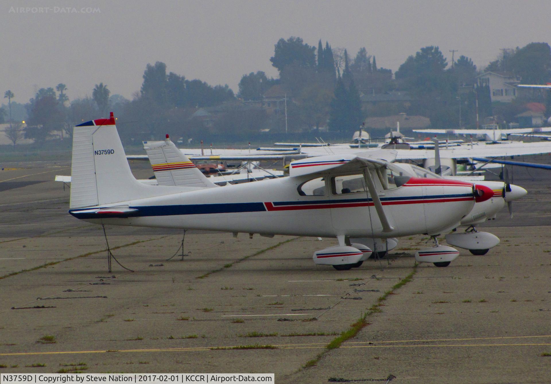 N3759D, 1957 Cessna 182A Skylane C/N 34459, 1957 Cessna 182A @ foggy Buchanan Field (Concord, CA)