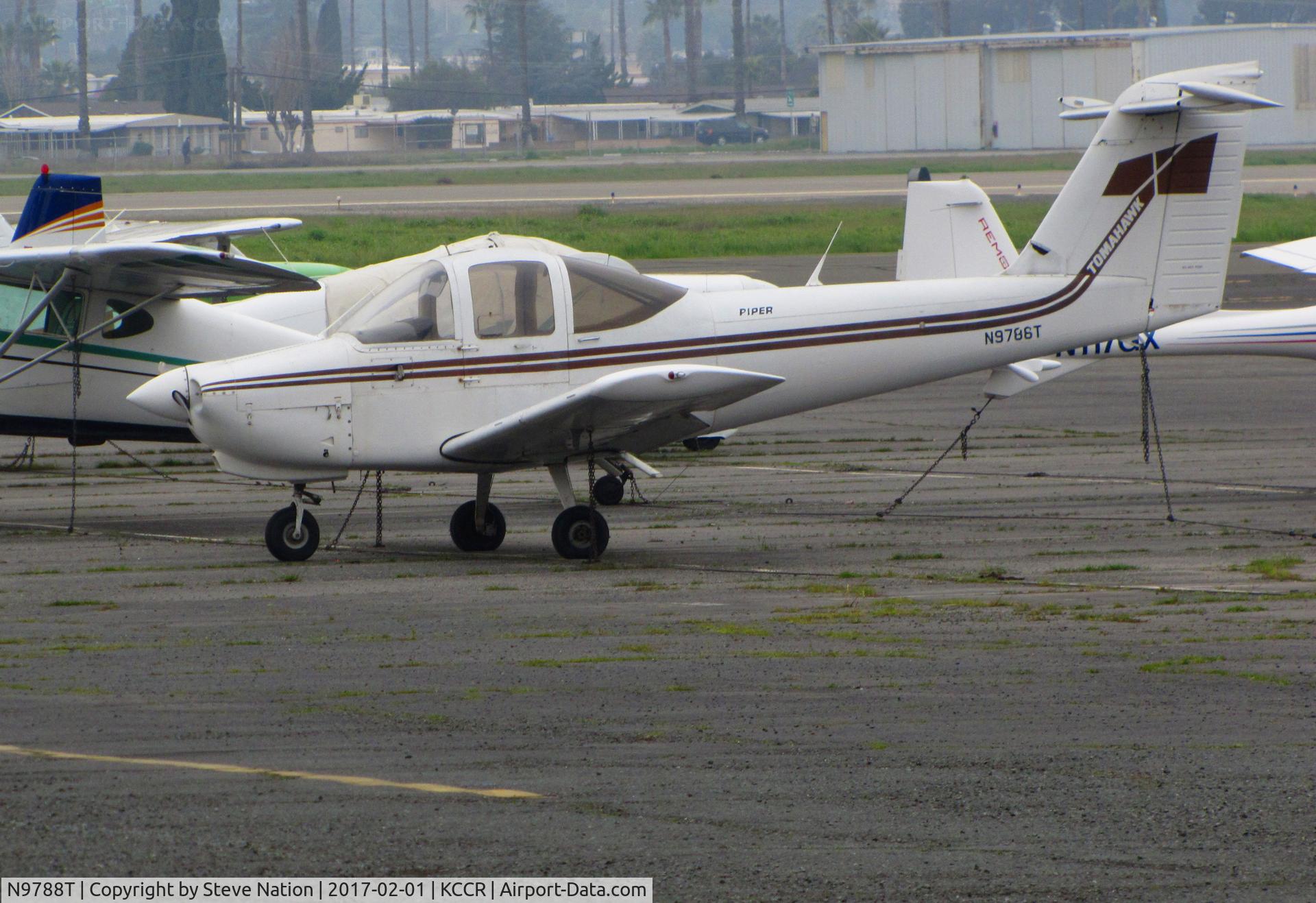 N9788T, 1978 Piper PA-38-112 Tomahawk Tomahawk C/N 38-78A0207, Visiting 1978 Piper PA-38-112 Tomahawk @ foggy Buchanan Field (Concord, CA)