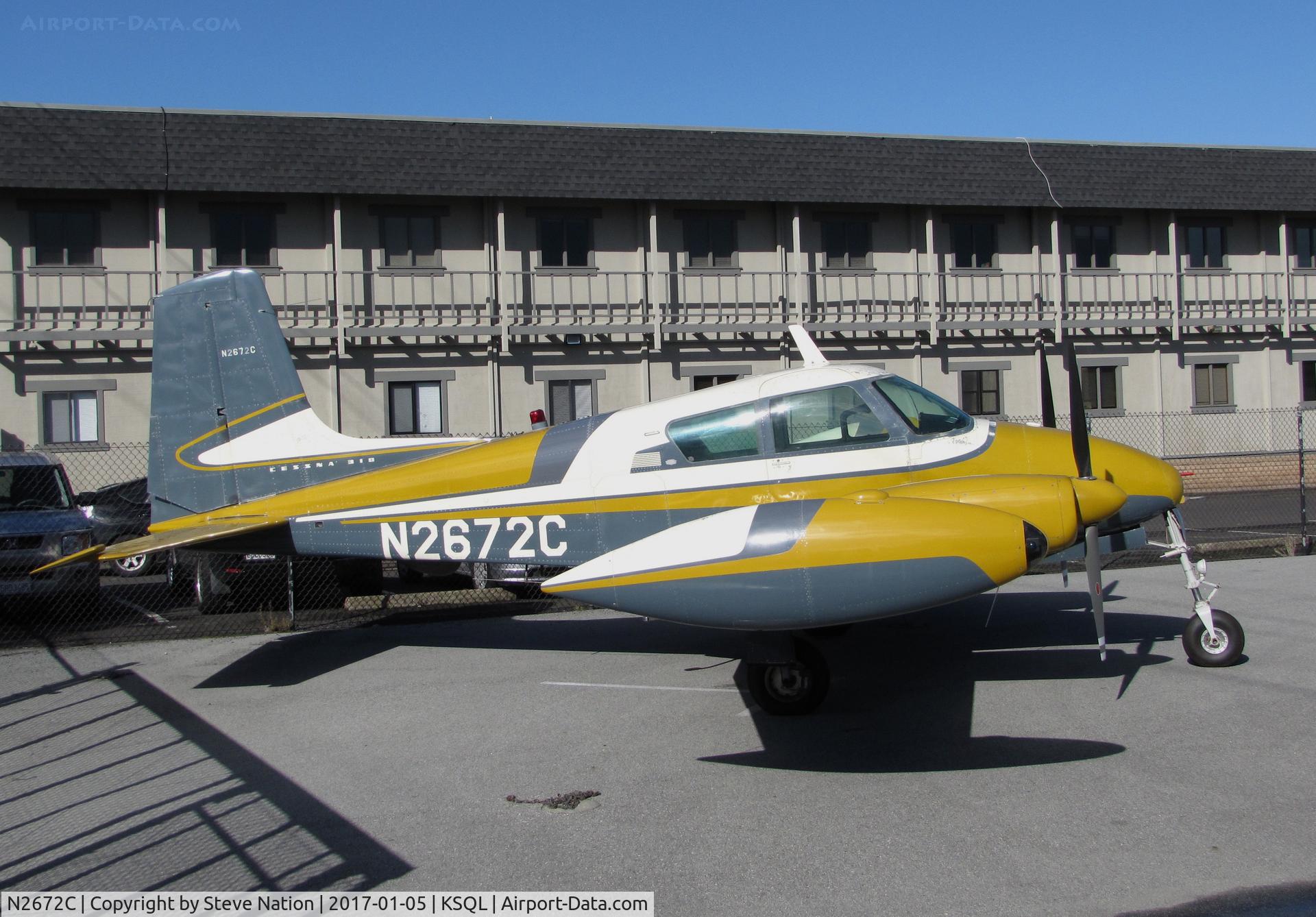 N2672C, 1955 Cessna 310 C/N 35072, Clipper Sky LLC (Las Vegas, NV) 1955 (!) Cessna 310 @ San Carlos Airport, CA