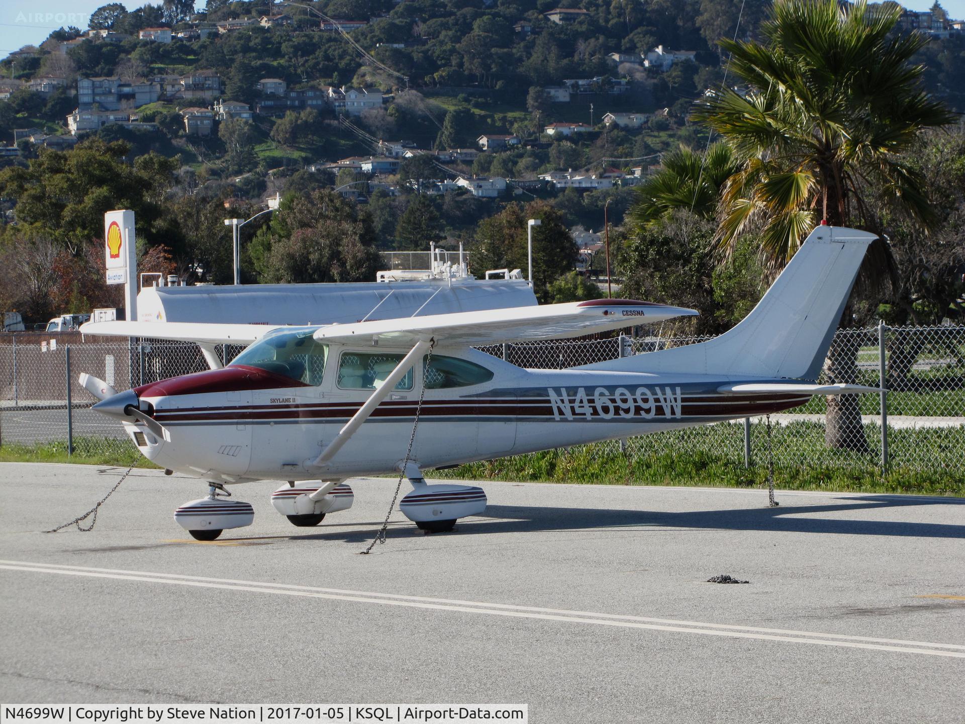 N4699W, 1981 Cessna 182R Skylane C/N 18268131, Northern California-based 1981 Cessna 182R Skylane visiting @ San Carlos Airport, CA