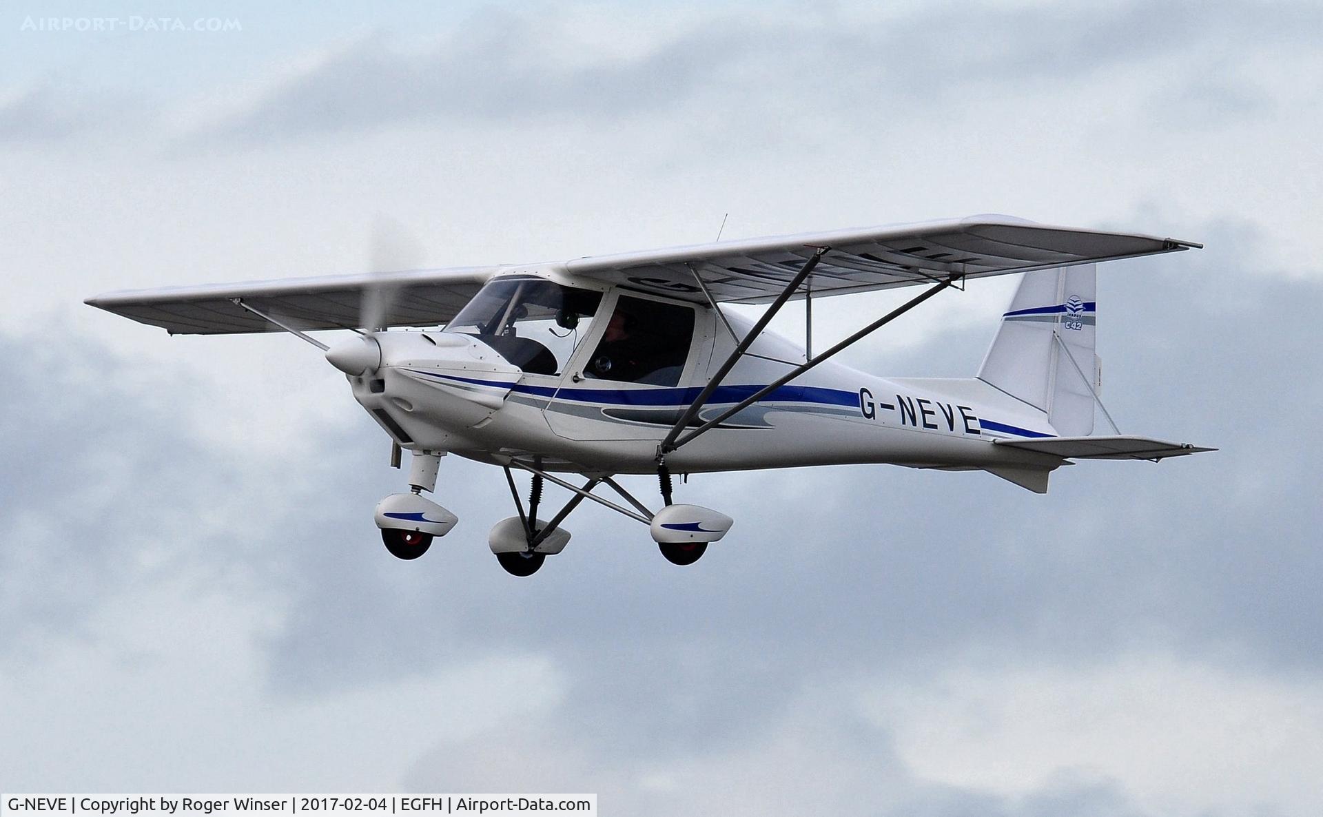 G-NEVE, 2016 Comco Ikarus C42 FB100 C/N 1608-7465, Resident C42 departing Runway 22.