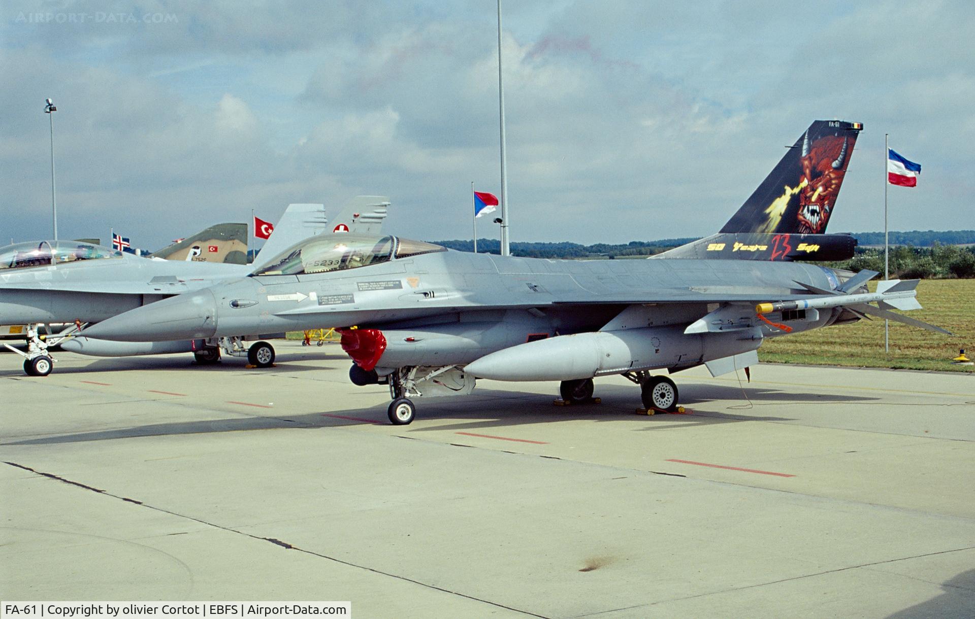 FA-61, 1983 SABCA F-16AM Fighting Falcon C/N 6H-61, Florennes airshow 2001