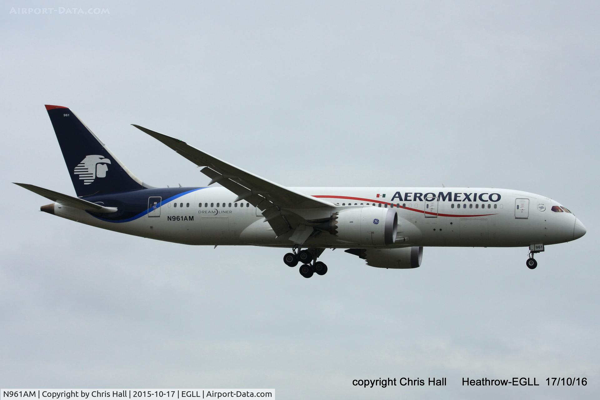 N961AM, 2013 Boeing 787-8 Dreamliner C/N 35306, Aeroméxico