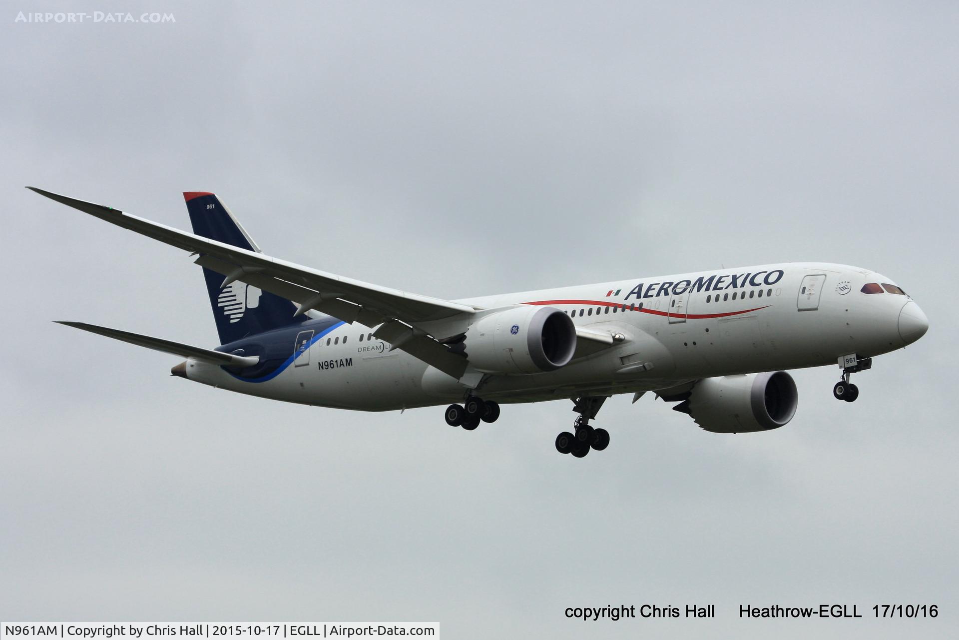 N961AM, 2013 Boeing 787-8 Dreamliner C/N 35306, Aeroméxico