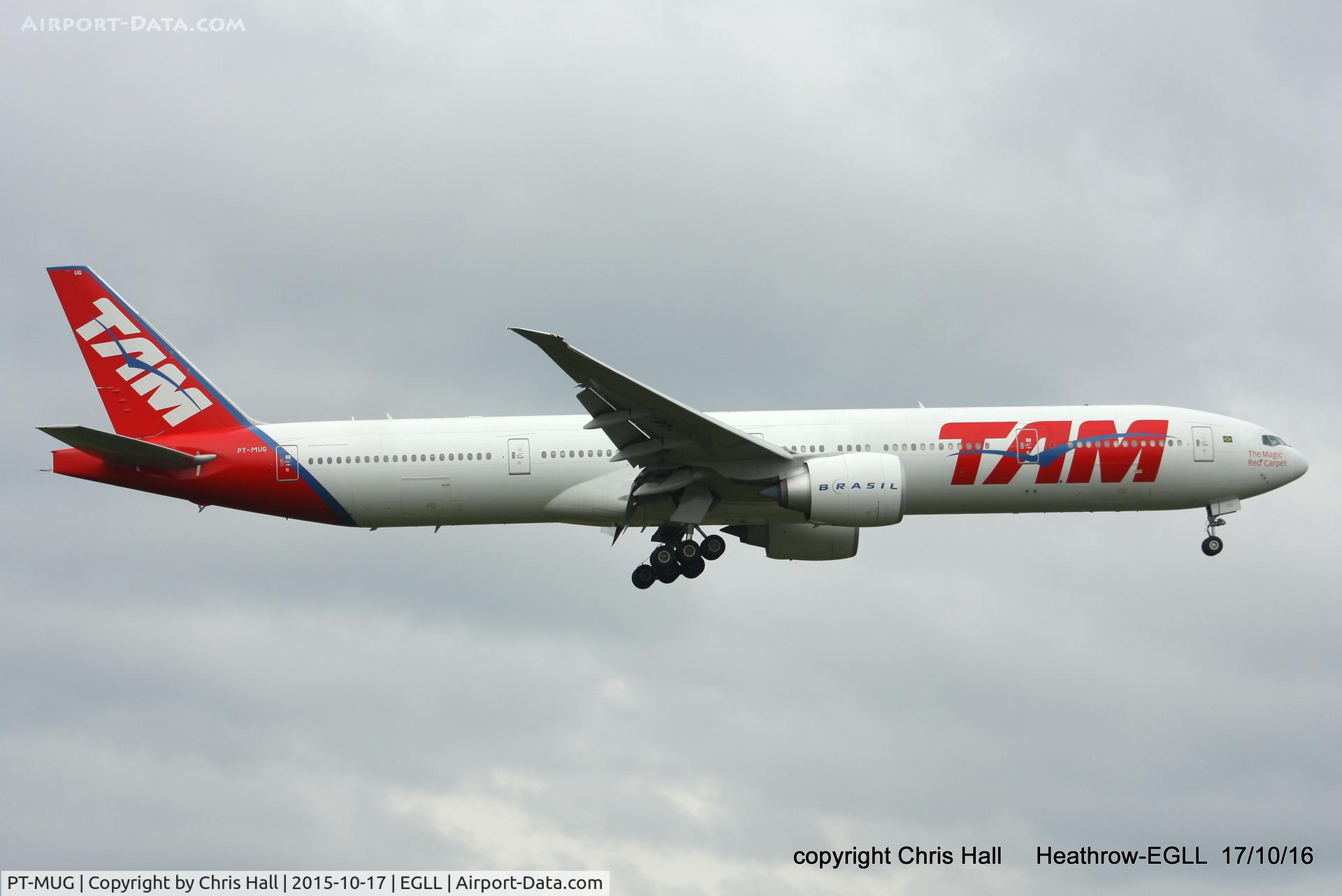 PT-MUG, 2012 Boeing 777-32W/ER C/N 38888, TAM Linhas Aéreas