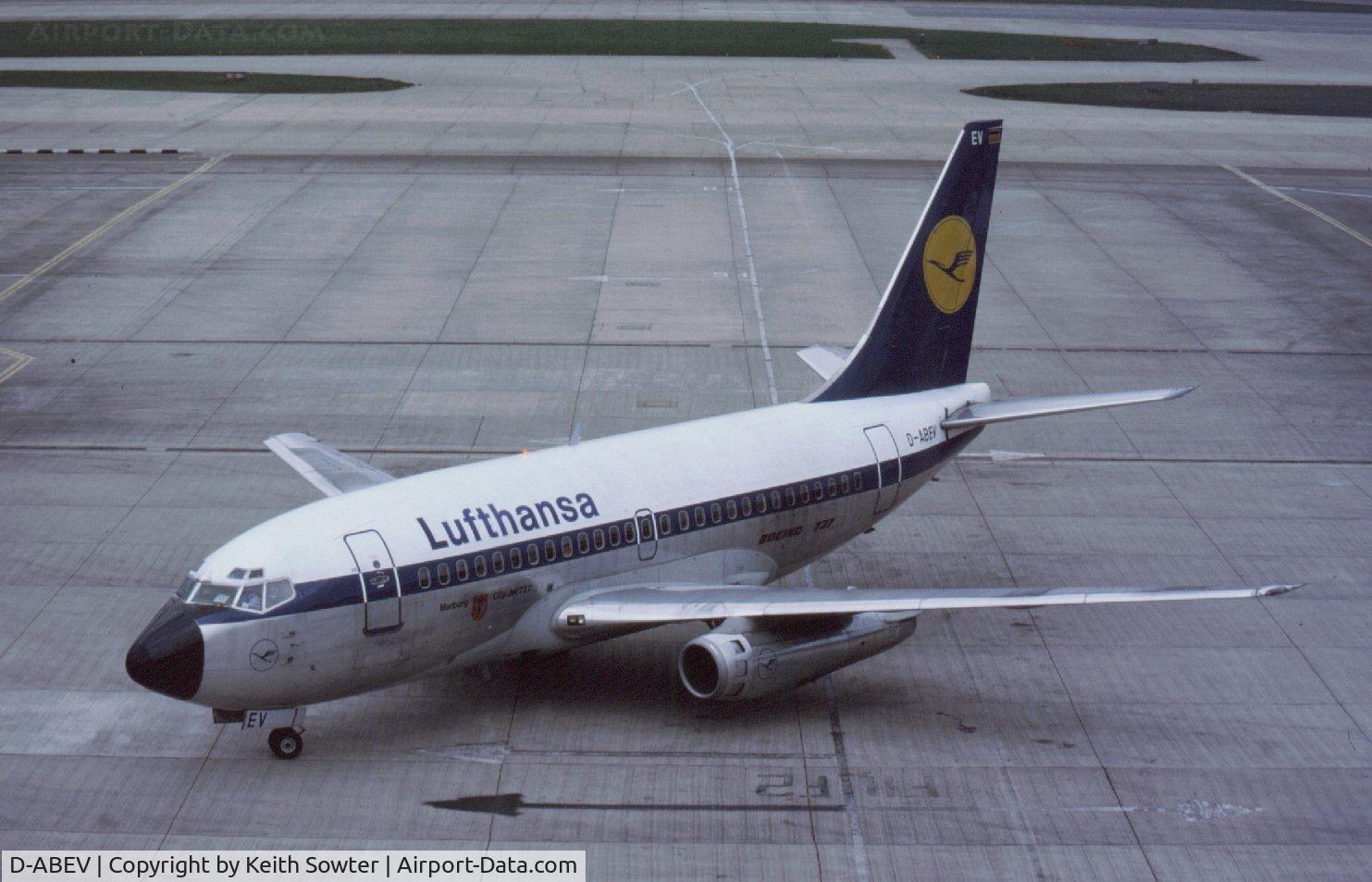D-ABEV, 1969 Boeing 737-130 C/N 19032, lONDON hEATHROW