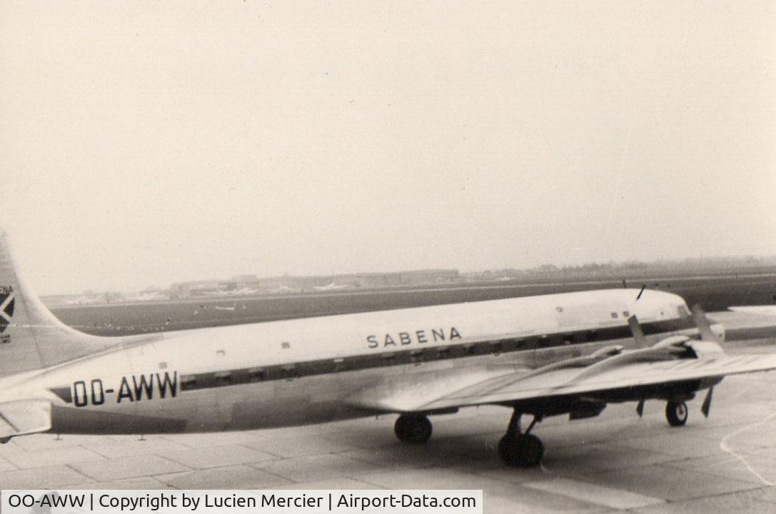 OO-AWW, 1950 Douglas DC-6 C/N 43149, Melsbrouck 15 03 1951