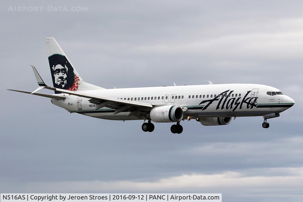 N516AS, 2008 Boeing 737-890 C/N 39044, panc