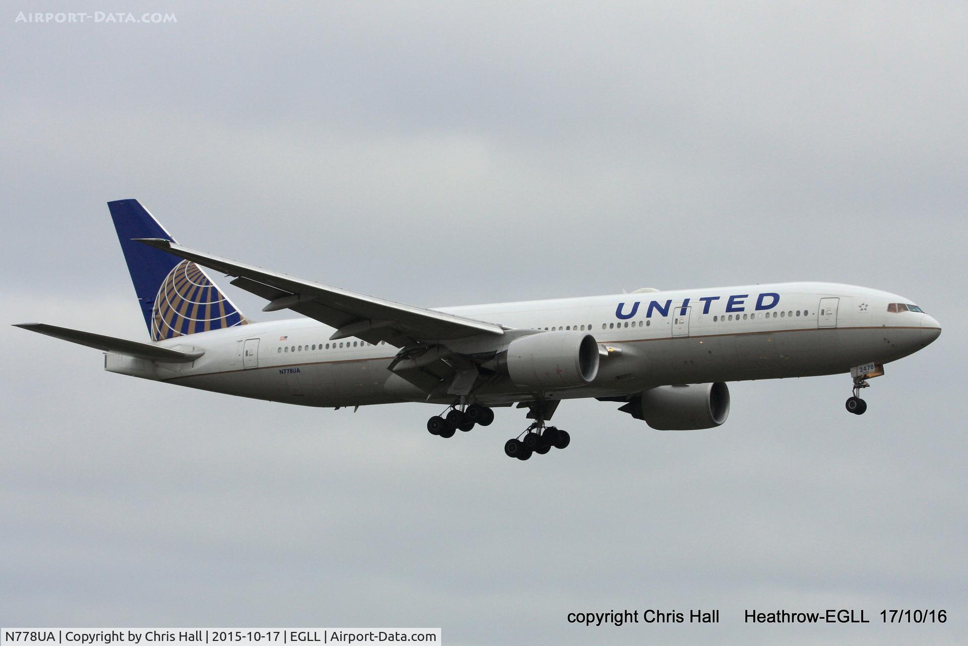 N778UA, 1996 Boeing 777-222 C/N 26940, United