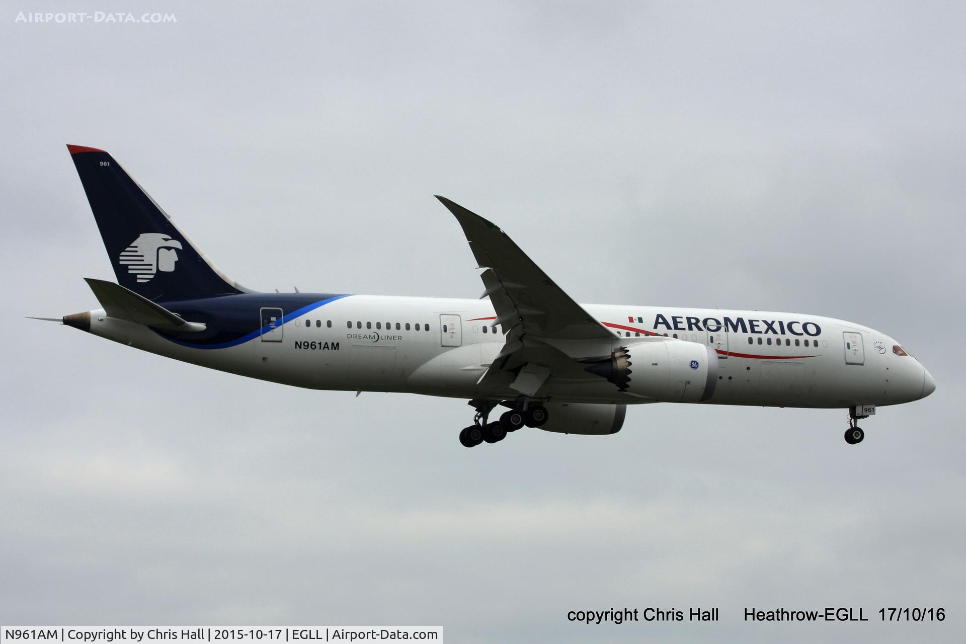 N961AM, 2013 Boeing 787-8 Dreamliner C/N 35306, Aeroméxico