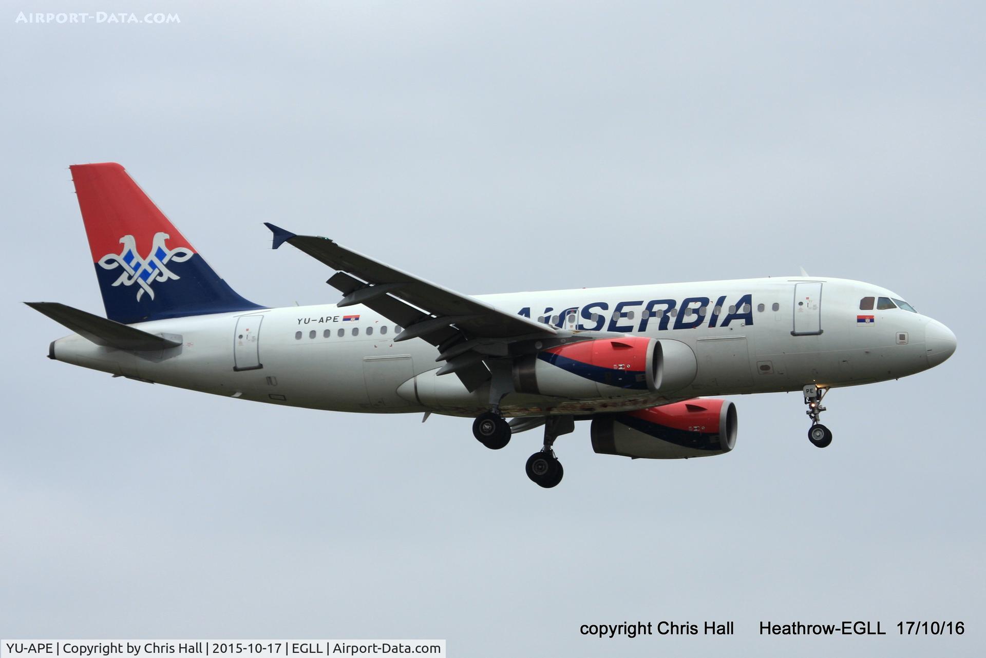 YU-APE, 2007 Airbus A319-132 C/N 3252, Air Serbia