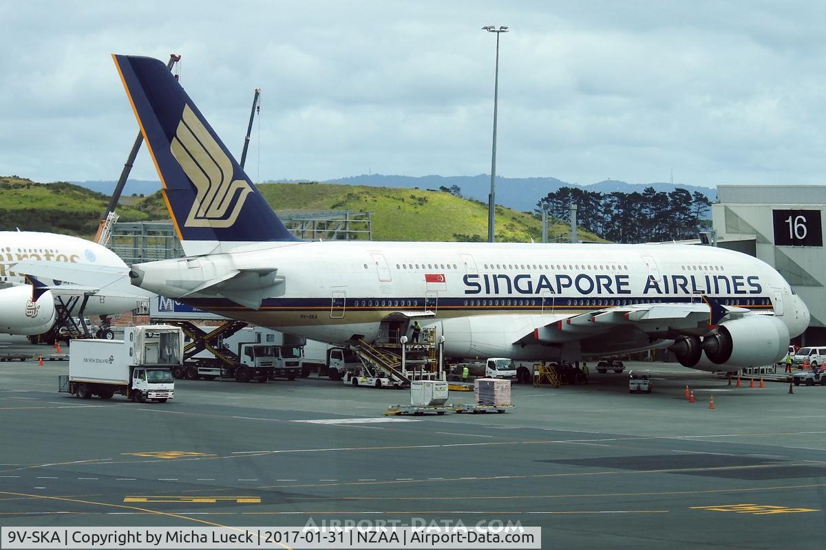 9V-SKA, 2007 Airbus A380-841 C/N 003, At Auckland