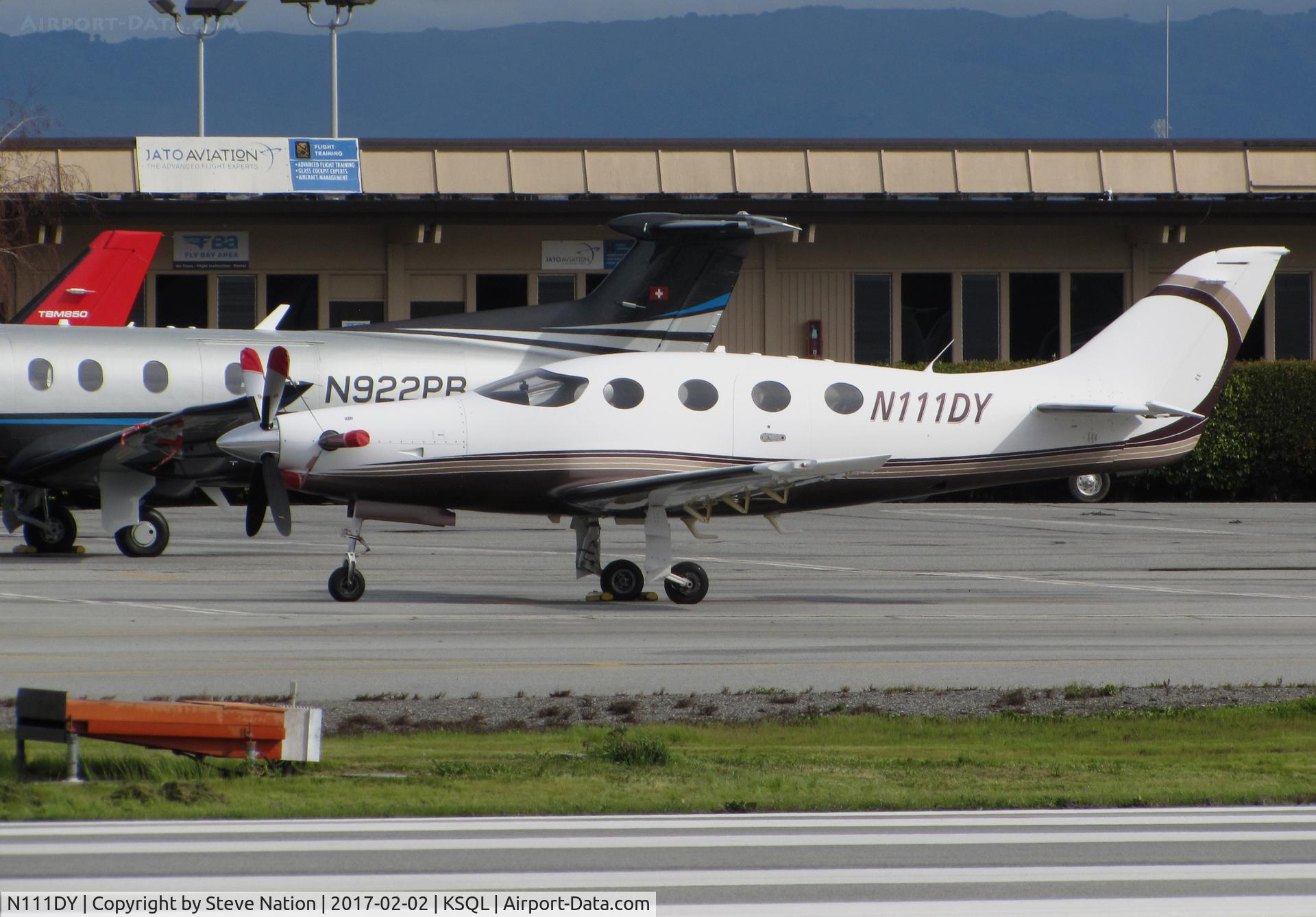 N111DY, AIR Epic LT C/N 011, EPIC LT KIT LLC (Bend, OR) Blue Planet Aviation Epic LT on visitor's ramp @ San Carlos Airport, CA