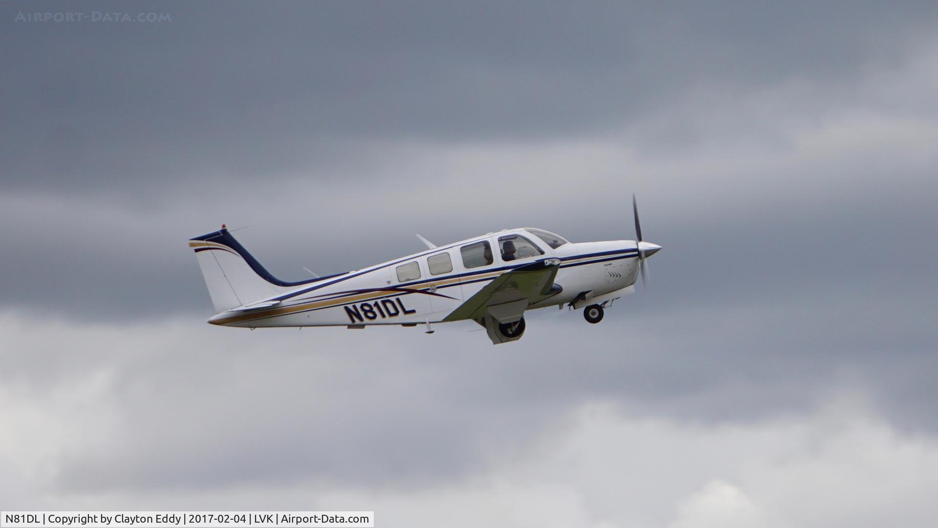 N81DL, 1977 Beech A36 Bonanza 36 C/N E-1156, Livermore Airport 2017