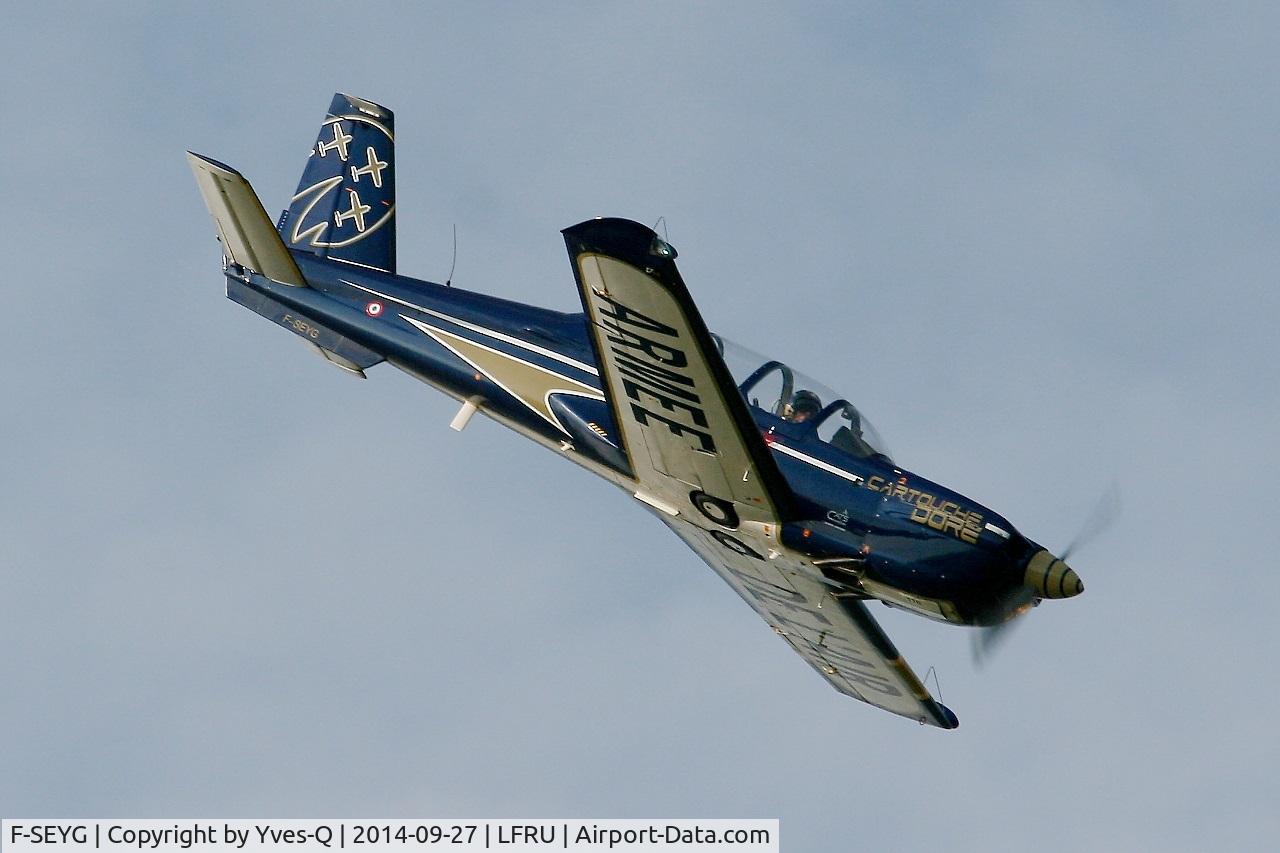 F-SEYG, Socata TB-30 Epsilon C/N 116, Socata TB30 Epsilon (F-SEYG), French Air Force Aerobatics Team Cartouche Doré, Morlaix-Ploujean airport (LFRU-MXN) Air show 2014