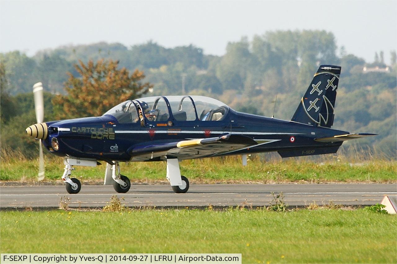 F-SEXP, Socata TB-30 Epsilon C/N 99, Socata TB30 Epsilon (F-SEYG), French Air Force Aerobatics Team Cartouche Doré, Morlaix-Ploujean airport (LFRU-MXN) Air show 2014