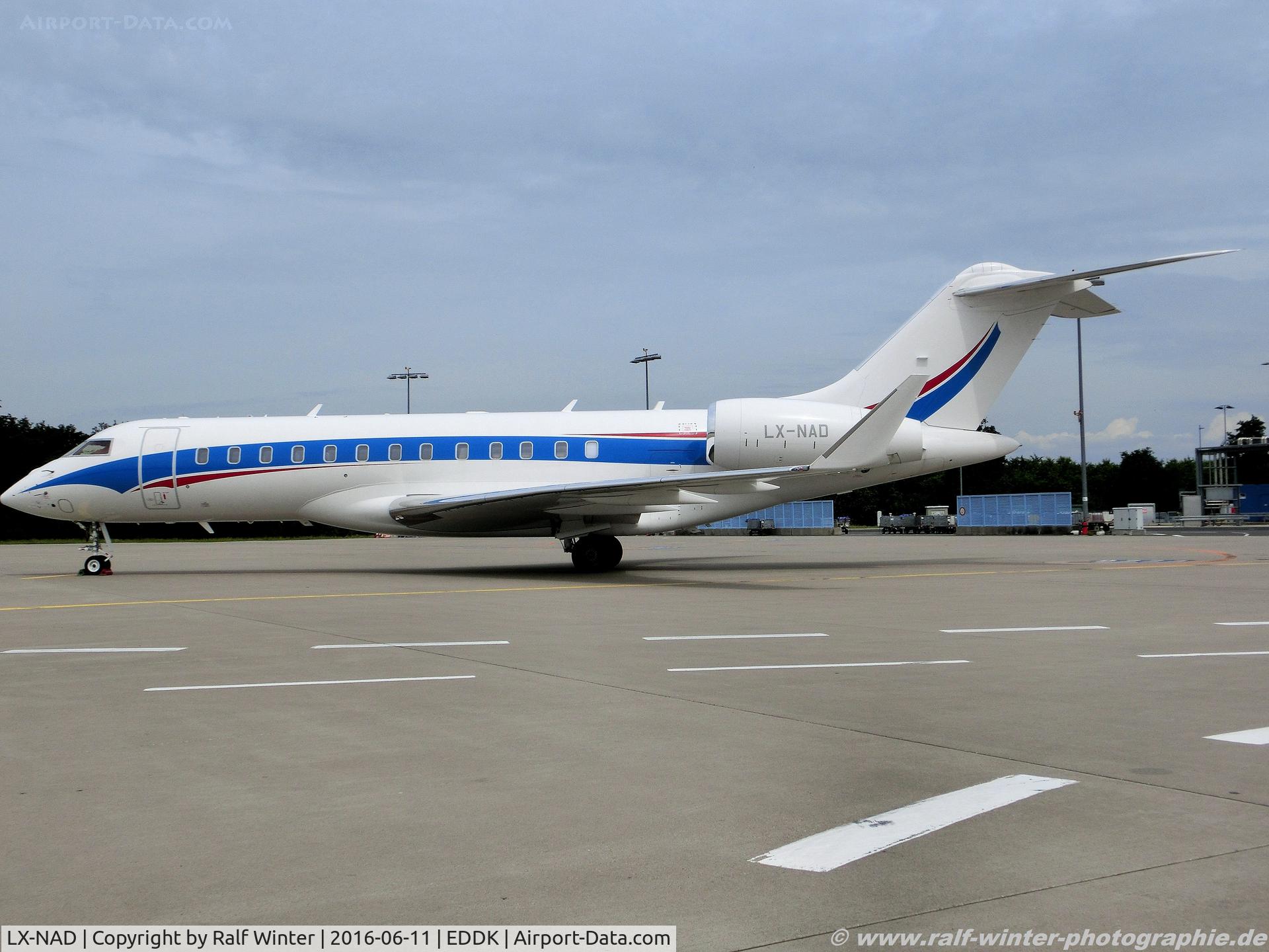 LX-NAD, 2014 Bombardier BD-700-1A10 Global 6000 C/N 9601, Bombardier BD-700-1A10 Global 6000 - Drongos Enterprises Ltd - LX-NAD - 11.06.2016 - CGN