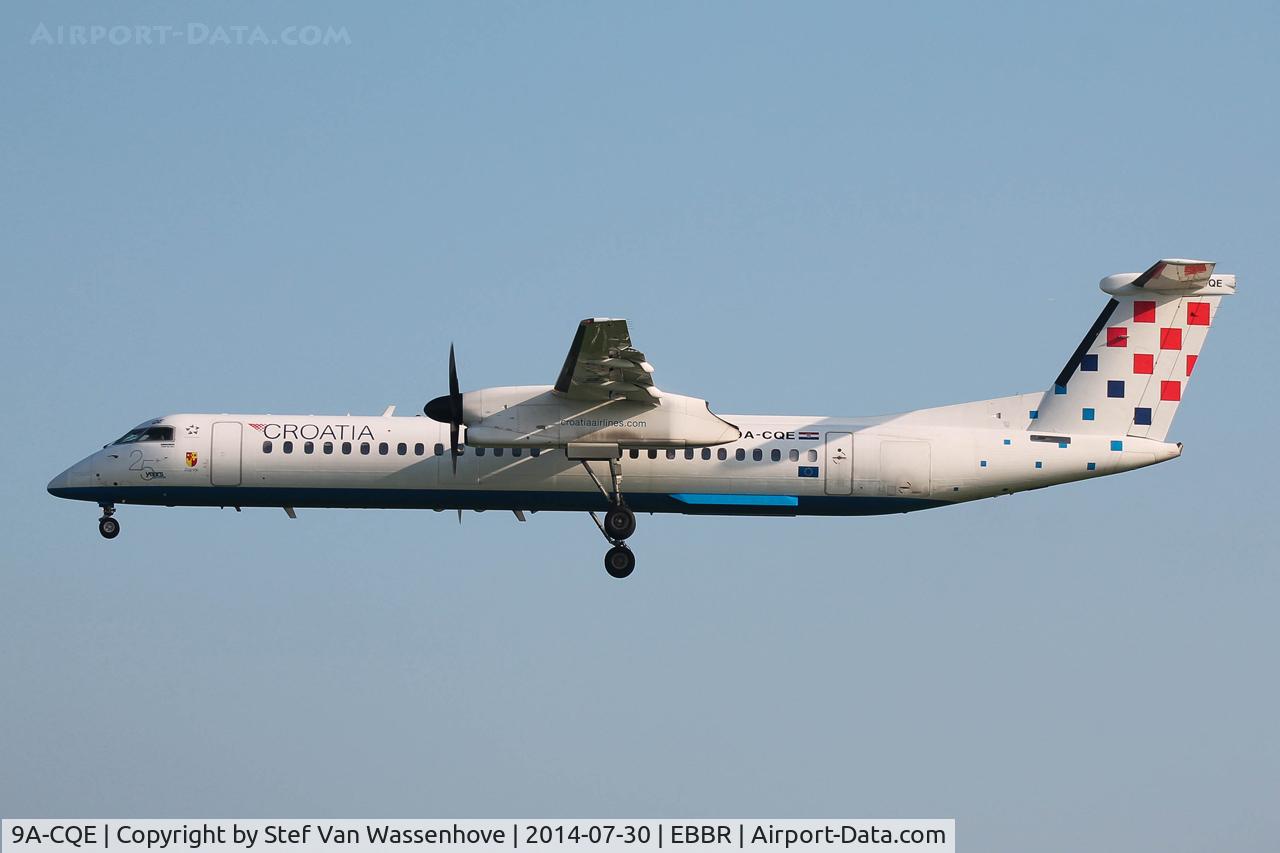 9A-CQE, 2010 De Havilland Canada DHC-8-402Q Dash 8 C/N 4300, Brussels International Airport.