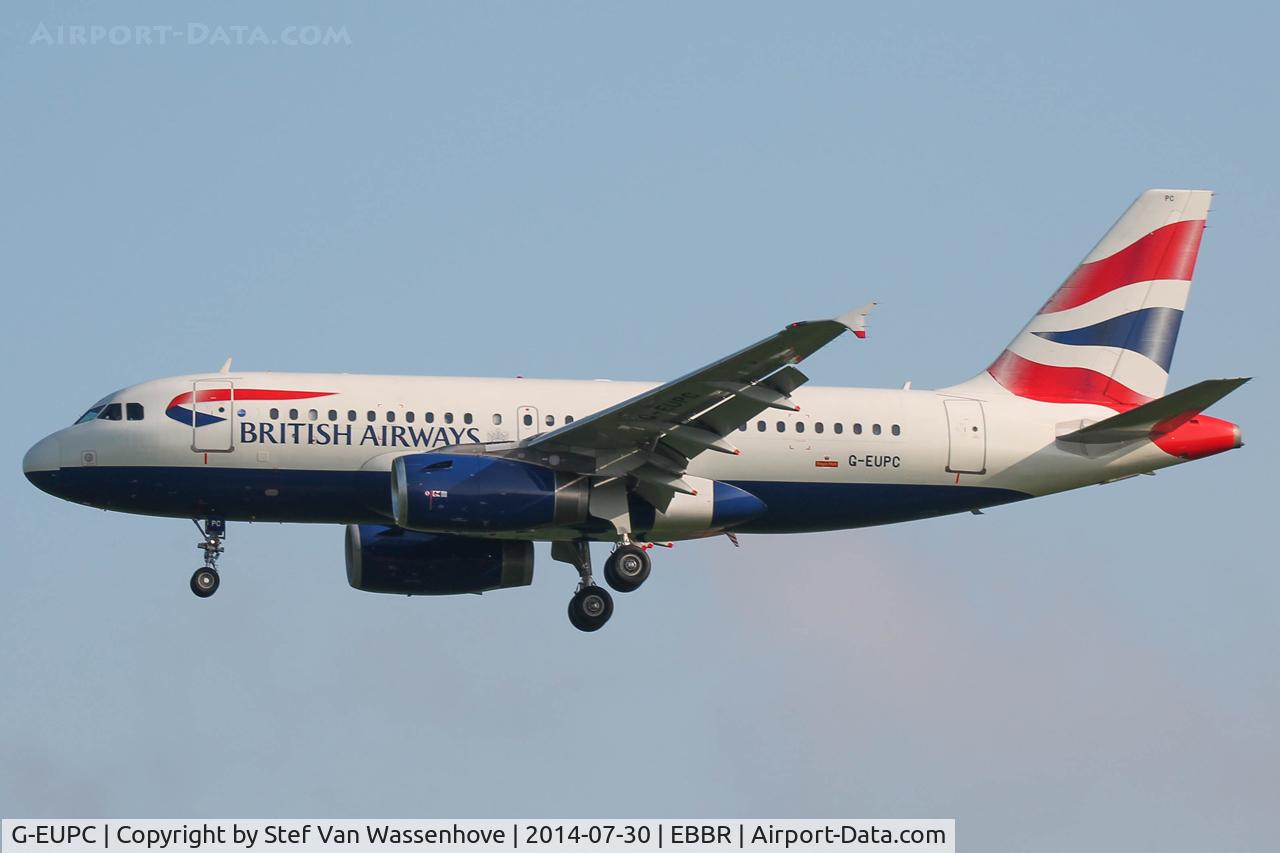 G-EUPC, 1999 Airbus A319-131 C/N 1118, Brussels International Airport.