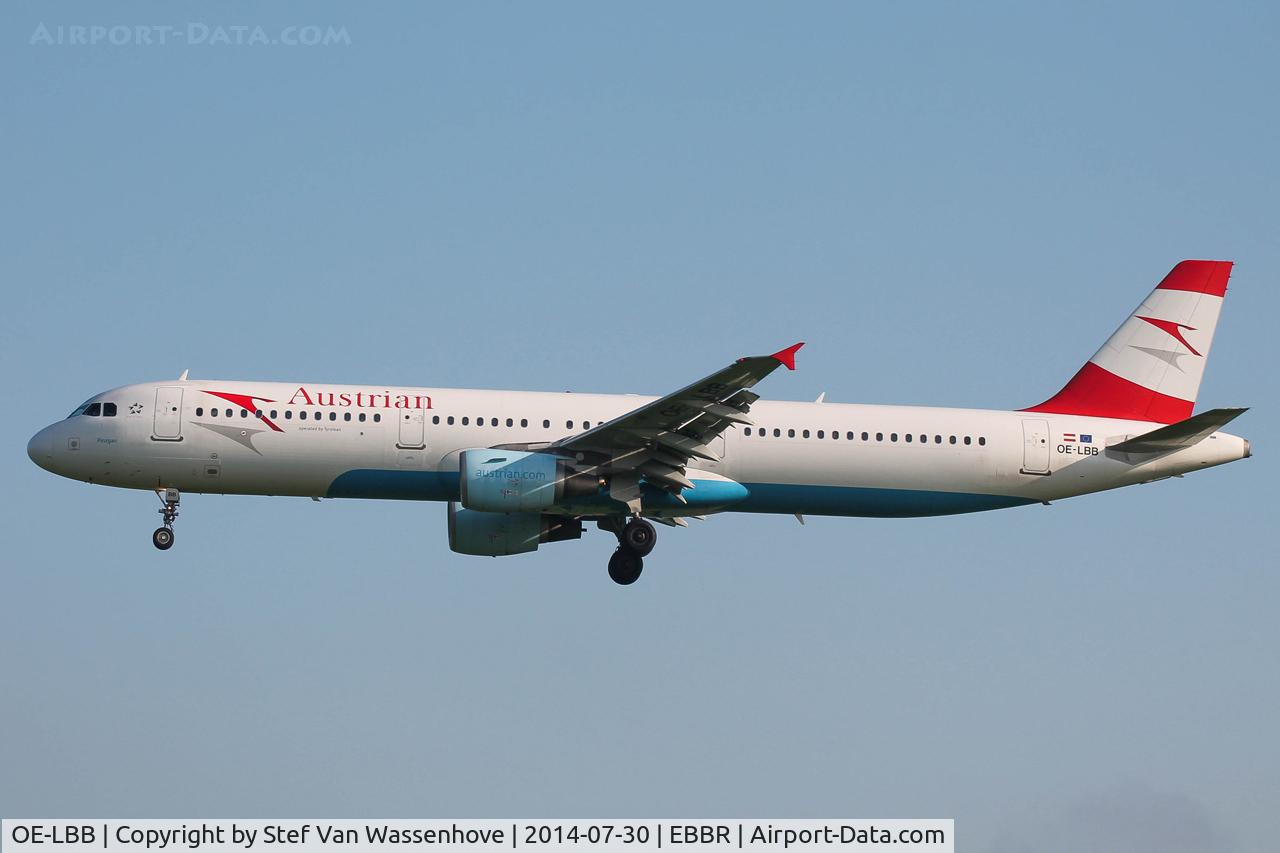 OE-LBB, 1995 Airbus A321-111 C/N 570, Brussels International Airport.