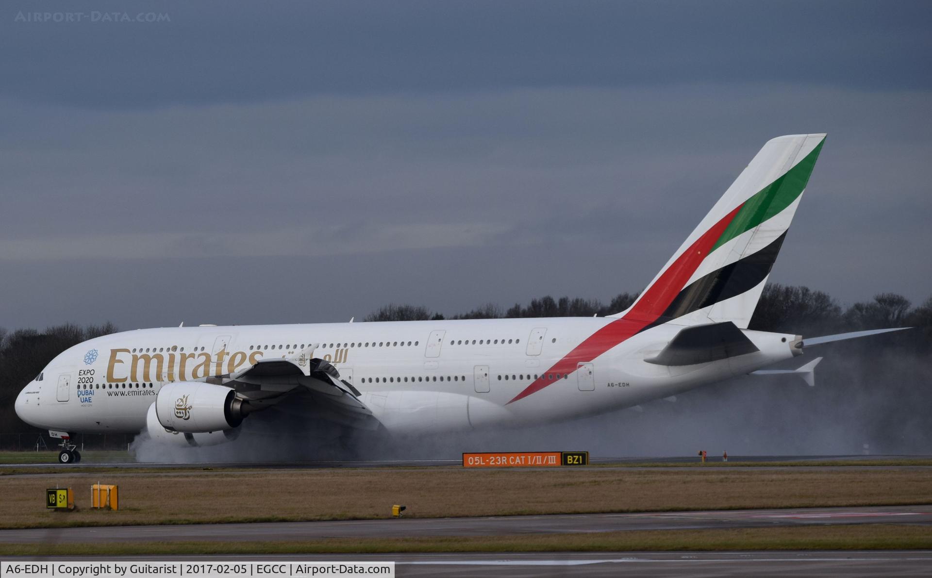 A6-EDH, 2009 Airbus A380-861 C/N 025, At Manchester