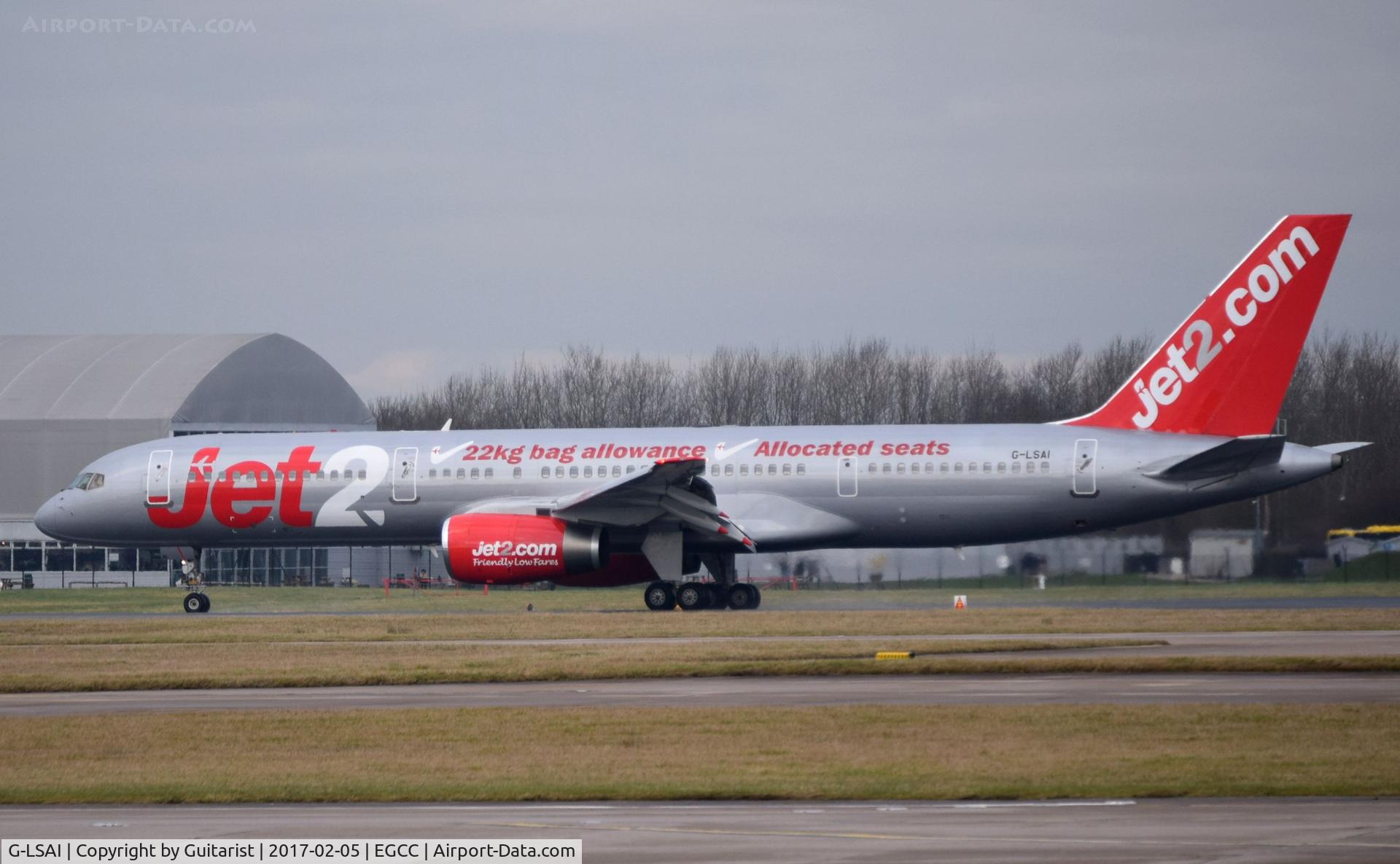 G-LSAI, 1987 Boeing 757-21B C/N 24016, At Manchester