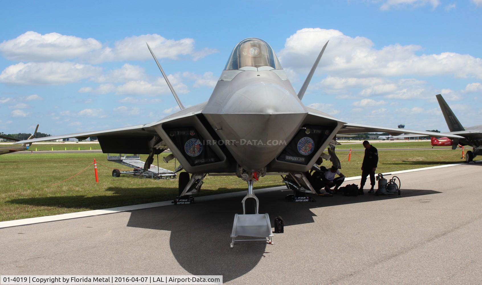 01-4019, 2001 Lockheed Martin F-22A Raptor C/N 645-4019, Raptor