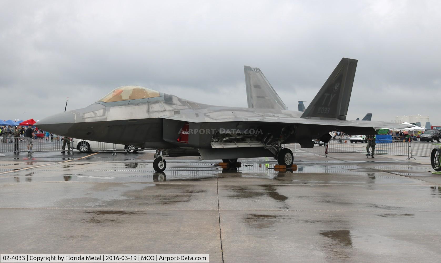 02-4033, 2002 Lockheed Martin F-22A Raptor C/N 645-4033, F-22A