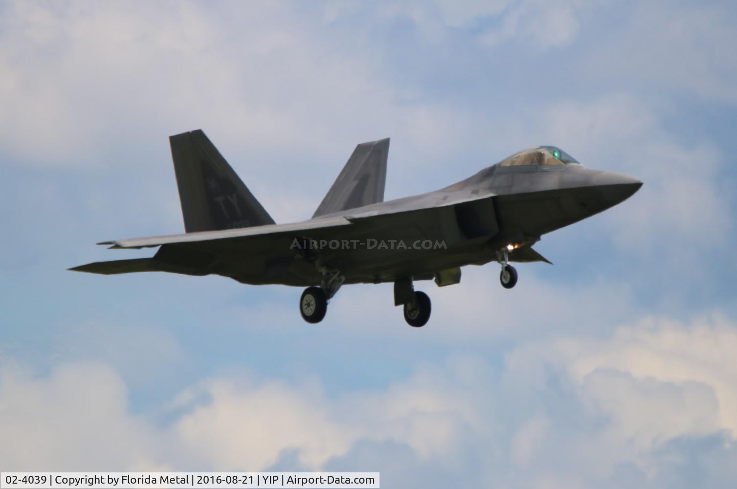 02-4039, 2002 Lockheed Martin F/A-22A Raptor C/N 4039, Raptor