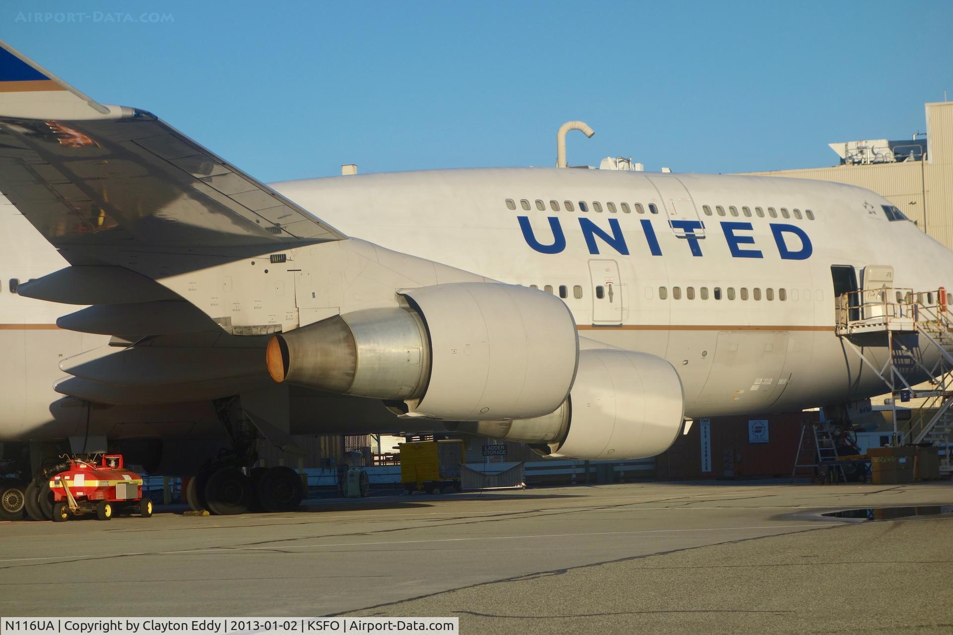 N116UA, 1998 Boeing 747-422 C/N 26908, SFO 2013