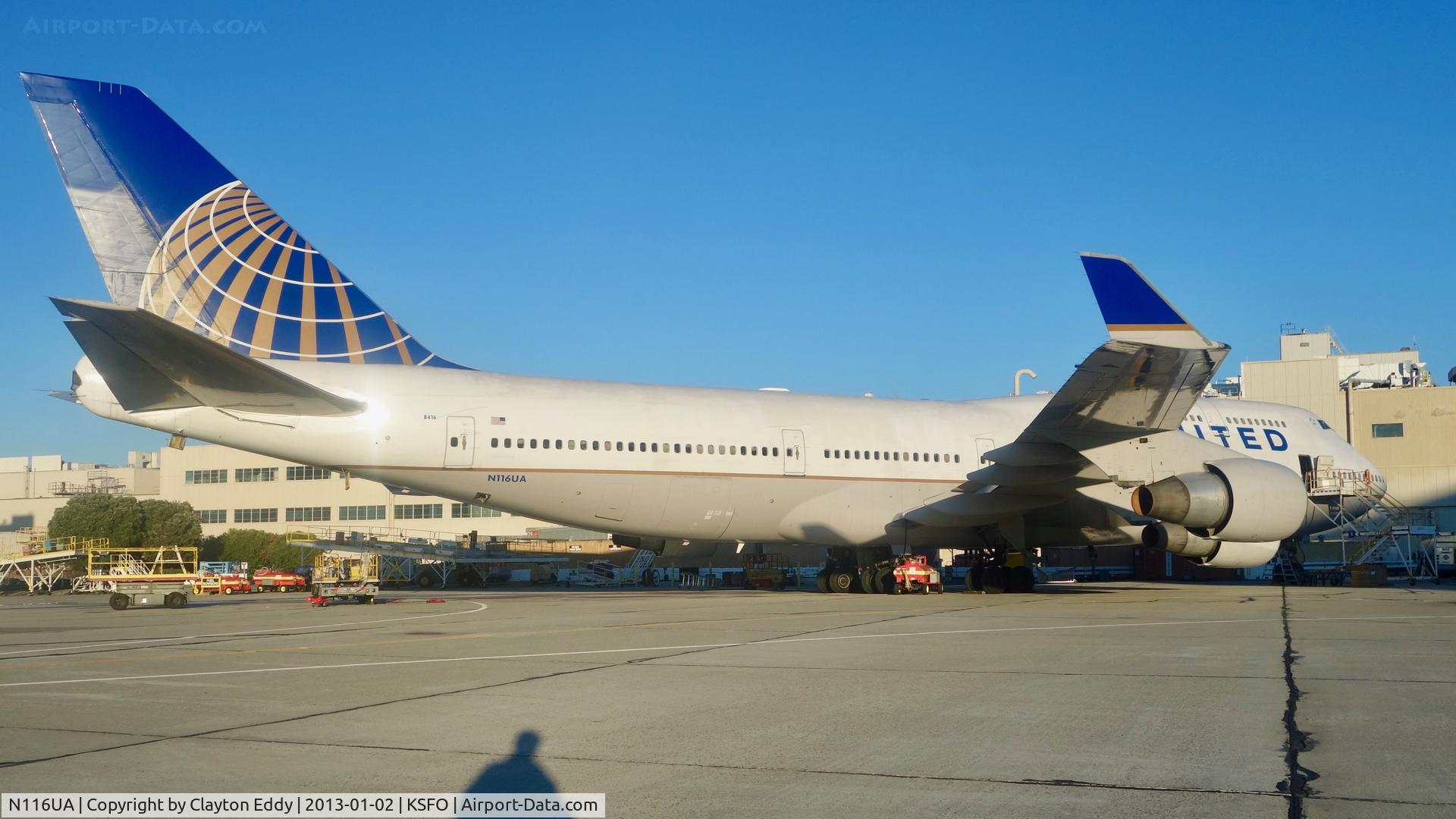 N116UA, 1998 Boeing 747-422 C/N 26908, SFO 2013