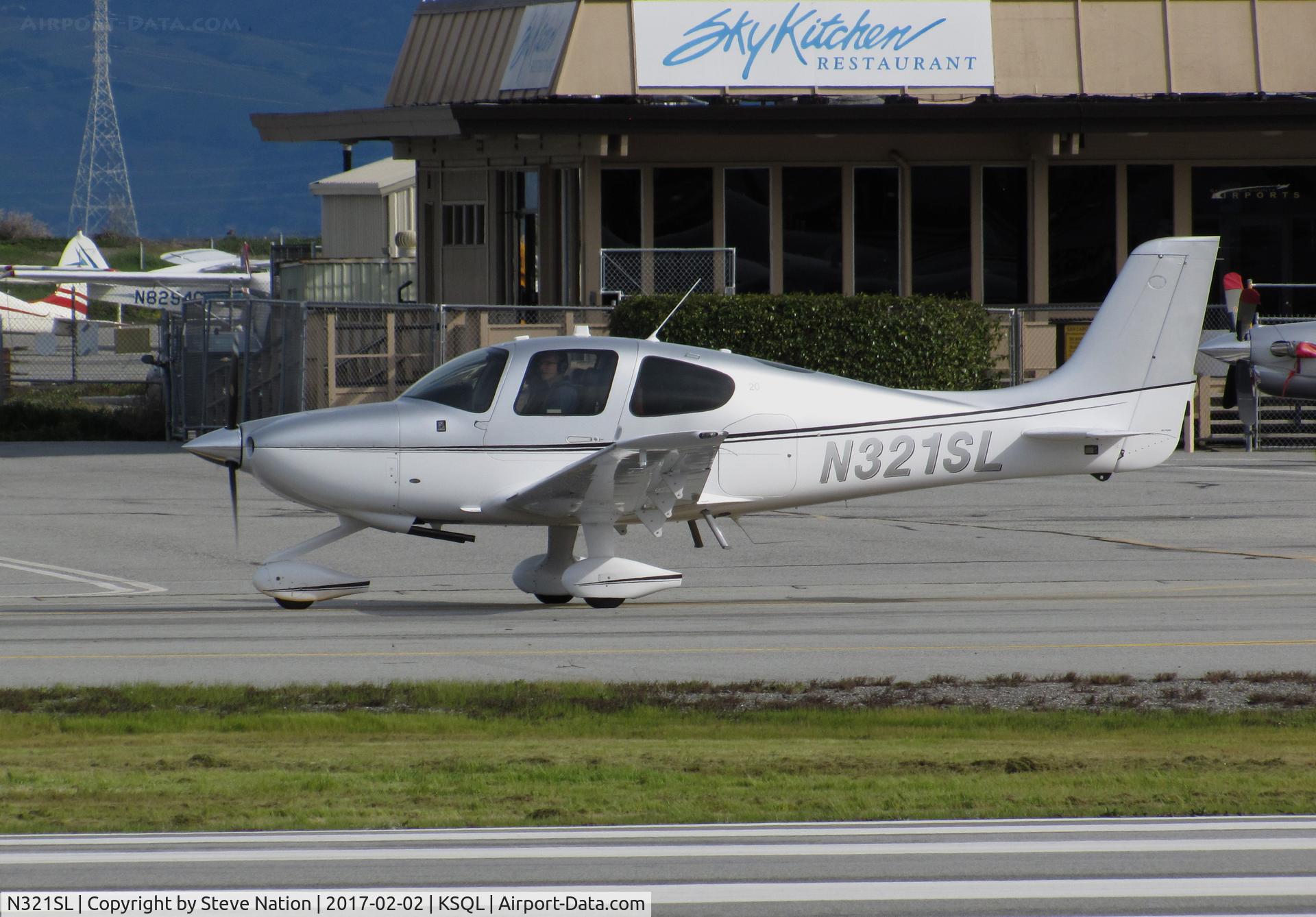 N321SL, 2016 Cirrus SR20 C/N 2325, Locally-based Lift 24/7 Inc (San Mateo, CA) 2016 Cirrus SR20 taxiing for take-off @ San Carlos Airport, CA