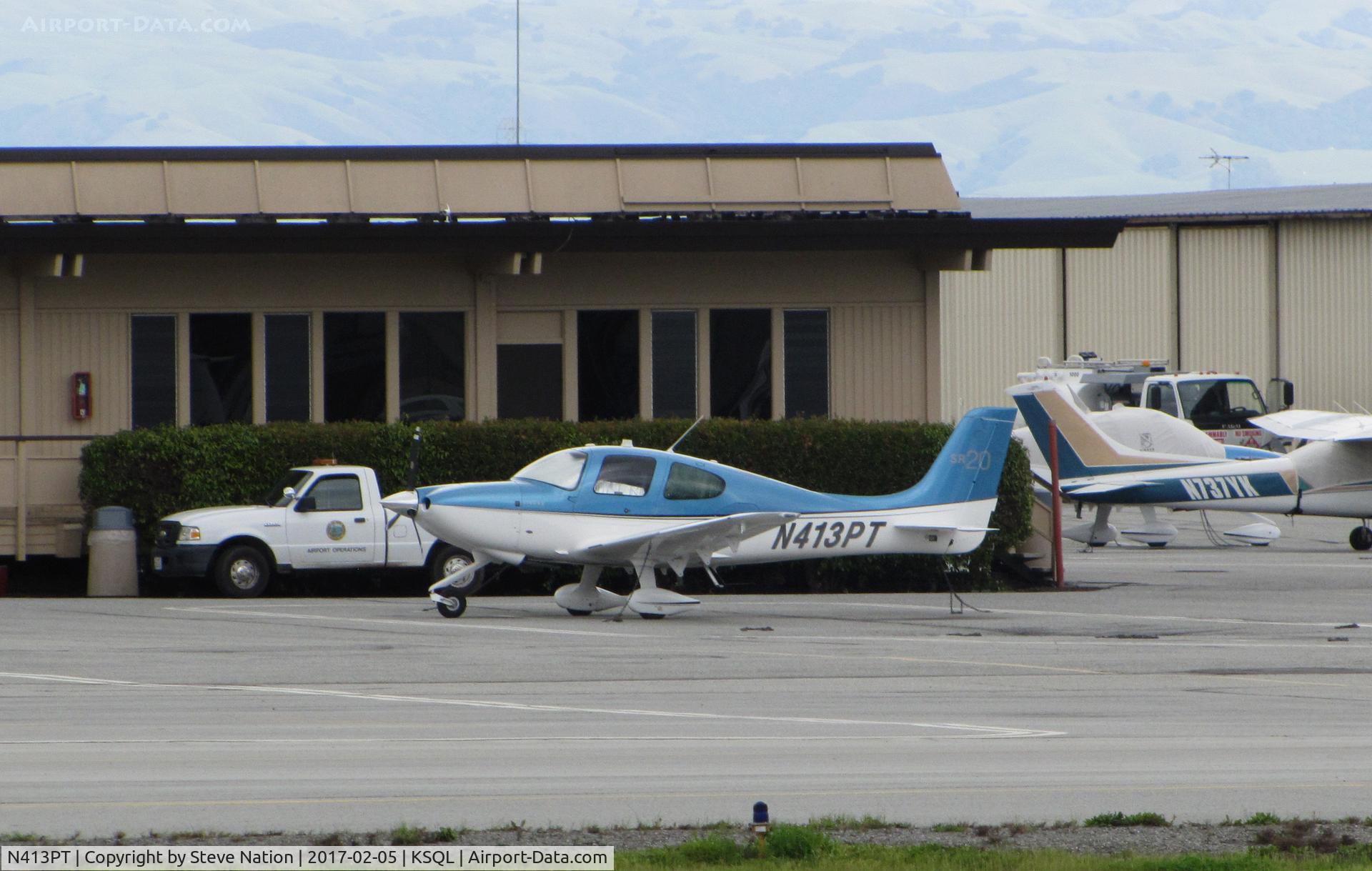 N413PT, Cirrus SR20 GTS C/N 2133, Locally-based 2012 Cirrus ST20 GTS on JATO Aircraft ramp @ San Carlos Airport, CA