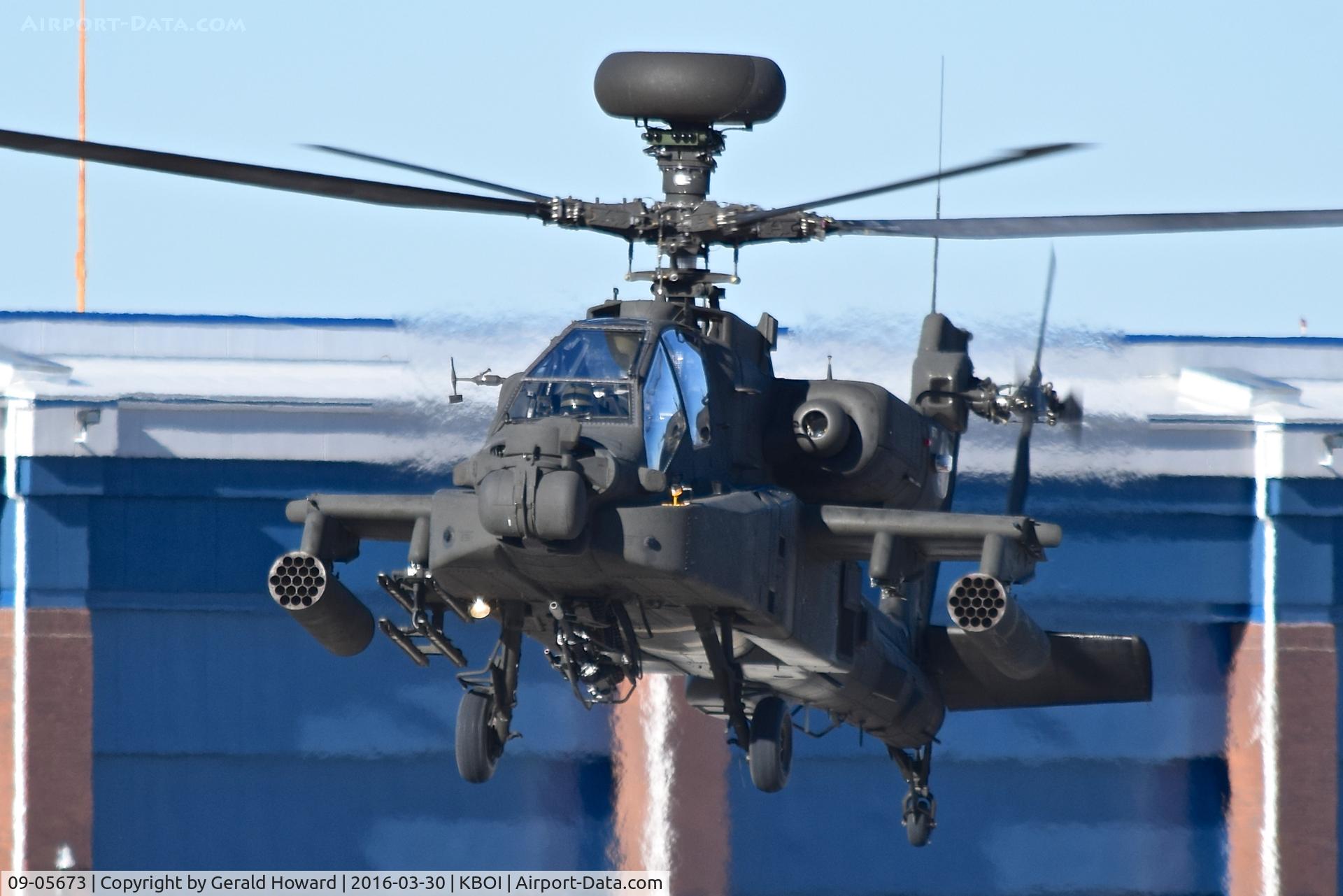 09-05673, 2009 Boeing AH-64D Apache Longbow C/N PVD673, 1-183rd AVN BN, Idaho Army National Guard. As of late 2016, all AH-64s were transferred back to the active duty U.S. Army to be replaced with UH-60s.