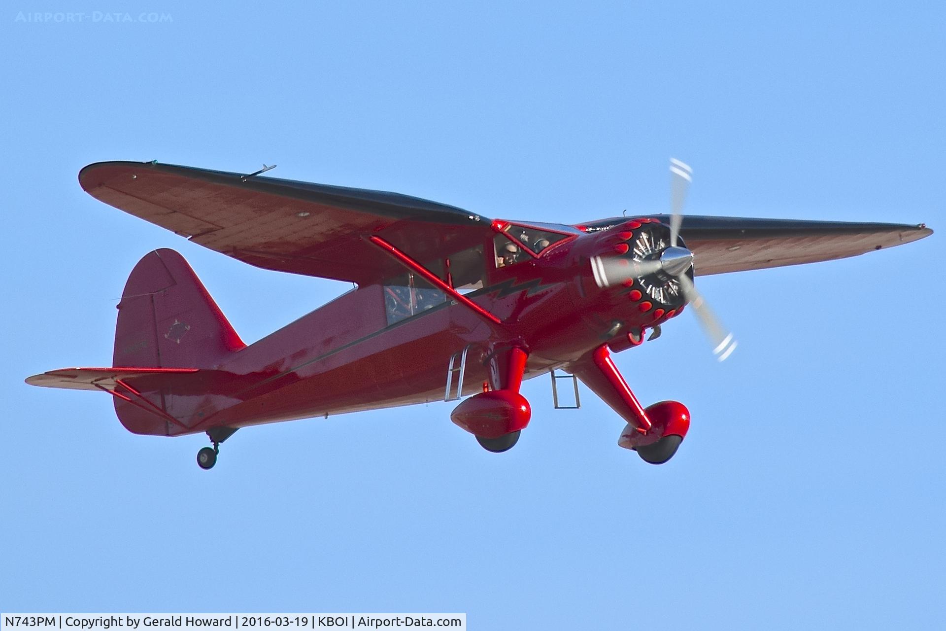 N743PM, Stinson V77 Reliant C/N 77-109, Departing RWY 10R.